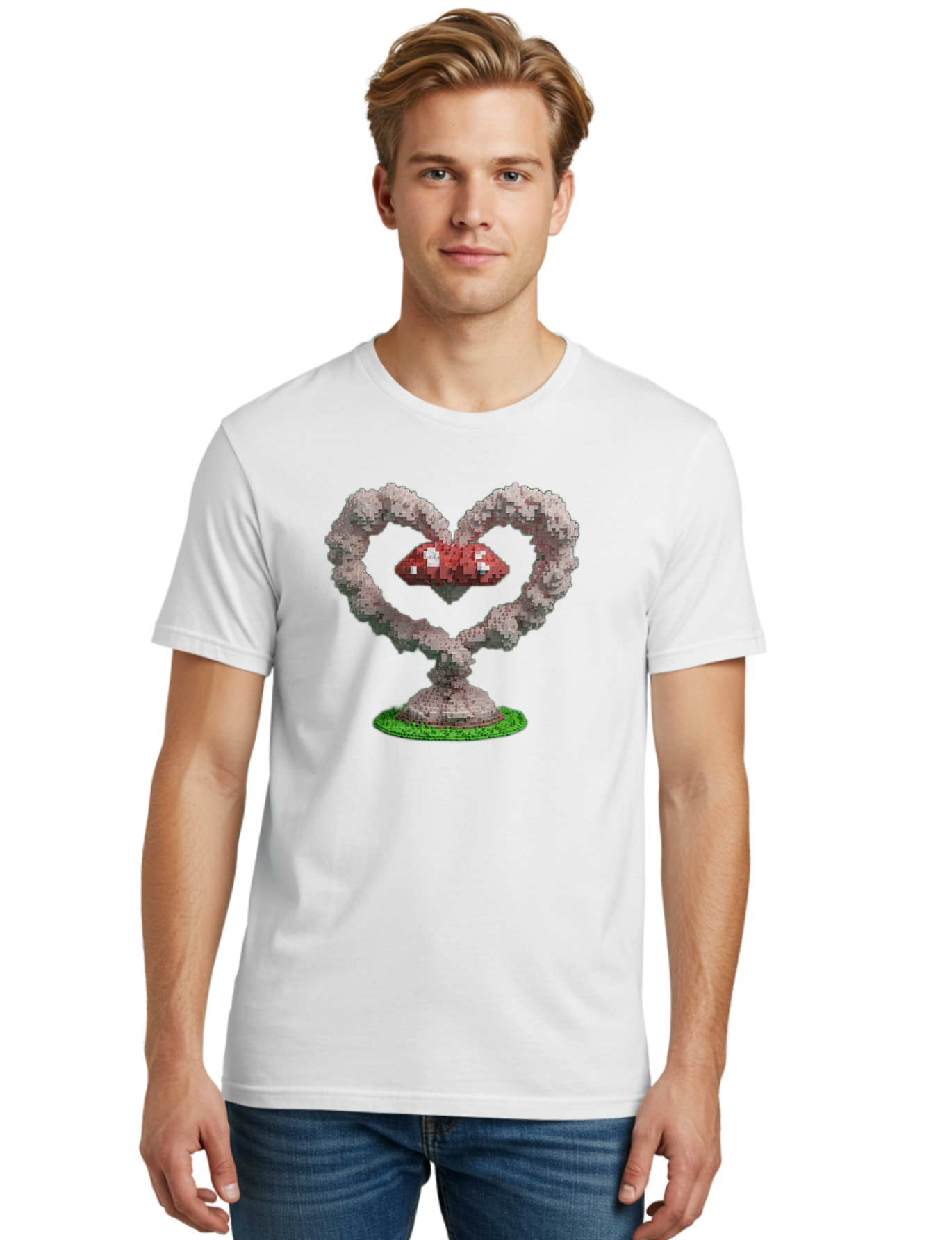 Heart-Shaped-Red-Mushrooms Men'S Graphic Tee, 100% Cotton, Comfortable Casual Summer Wear, Machine Washable, Vintage Camera, Old Camera, Antique Camera, Black Camera, Classic Photography, Photography Equipment, Nostalgic Device, Film Camera, Bak721