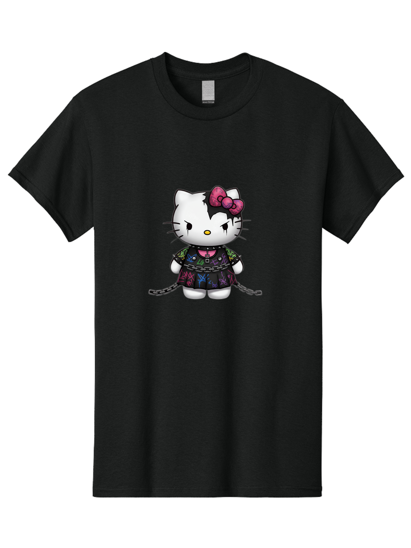 Hello-Kitty-Graffiti Men'S Graphic Tee, 100% Cotton, Comfortable Casual Summer Wear, Machine Washable, Vintage Camera, Old Camera, Antique Camera, Black Camera, Classic Photography, Photography Equipment, Nostalgic Device, Film Camera, Bak725