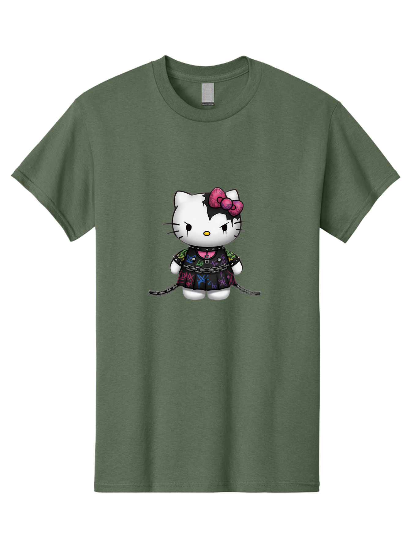 Hello-Kitty-Graffiti Men'S Graphic Tee, 100% Cotton, Comfortable Casual Summer Wear, Machine Washable, Vintage Camera, Old Camera, Antique Camera, Black Camera, Classic Photography, Photography Equipment, Nostalgic Device, Film Camera, Bak725