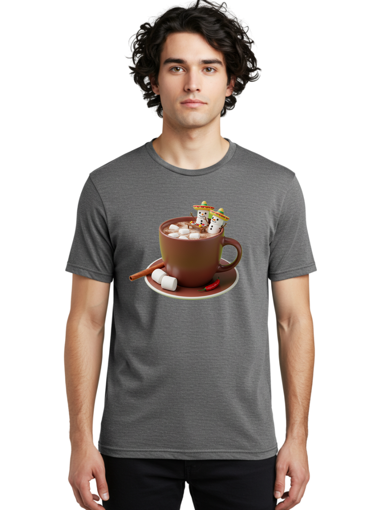 Hot-Chocolate-1 Men'S Graphic Tee, 100% Cotton, Comfortable Casual Summer Wear, Machine Washable, Vintage Camera, Old Camera, Antique Camera, Black Camera, Classic Photography, Photography Equipment, Nostalgic Device, Film Camera, Camera Art Bak728