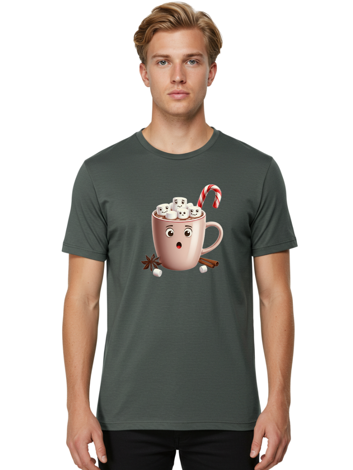Hot-Chocolate-Mug-1 Men'S Graphic Tee, 100% Cotton, Comfortable Casual Summer Wear, Machine Washable, Vintage Camera, Old Camera, Antique Camera, Black Camera, Classic Photography, Photography Equipment, Nostalgic Device, Film Camera, Bak730