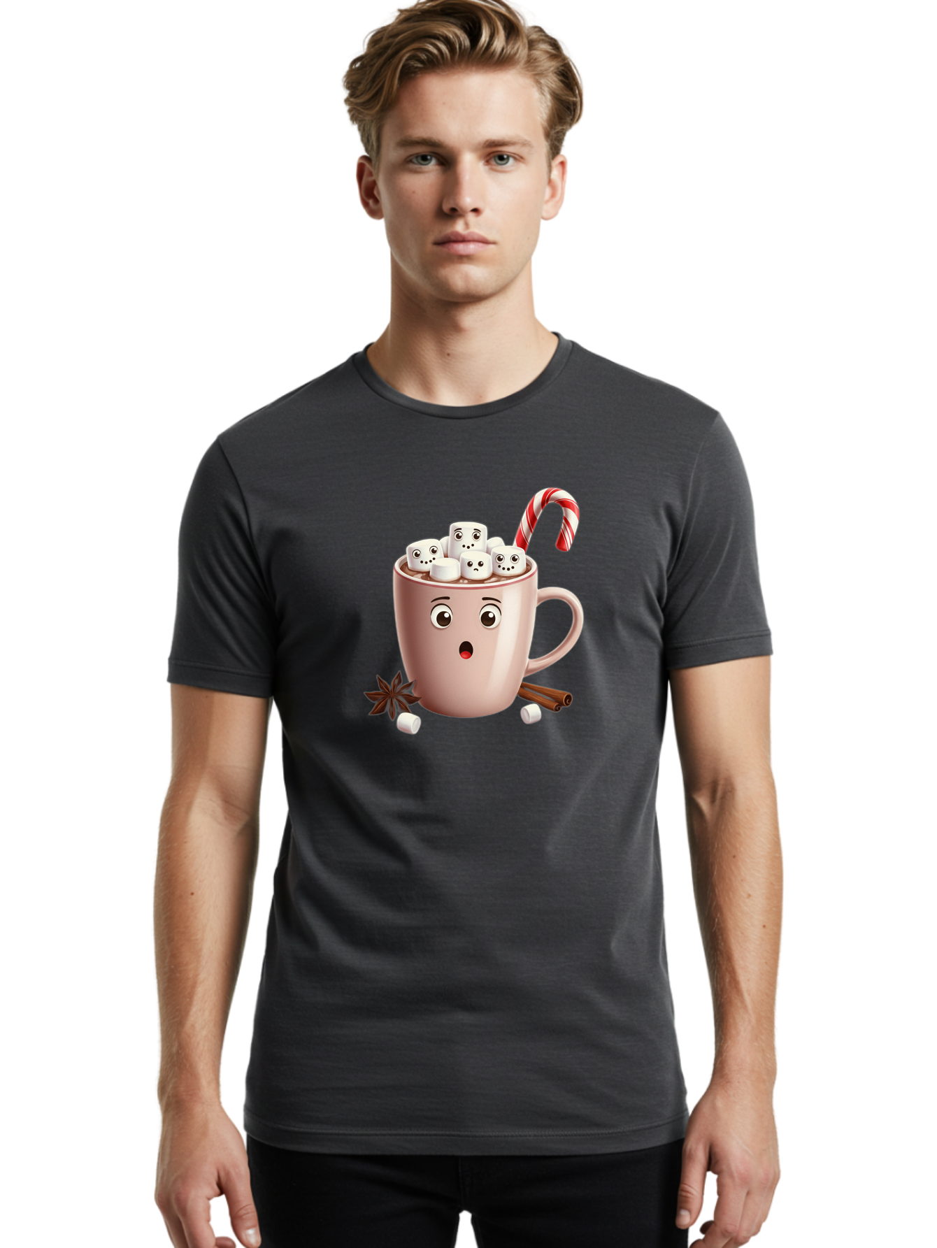 Hot-Chocolate-Mug-1 Men'S Graphic Tee, 100% Cotton, Comfortable Casual Summer Wear, Machine Washable, Vintage Camera, Old Camera, Antique Camera, Black Camera, Classic Photography, Photography Equipment, Nostalgic Device, Film Camera, Bak730