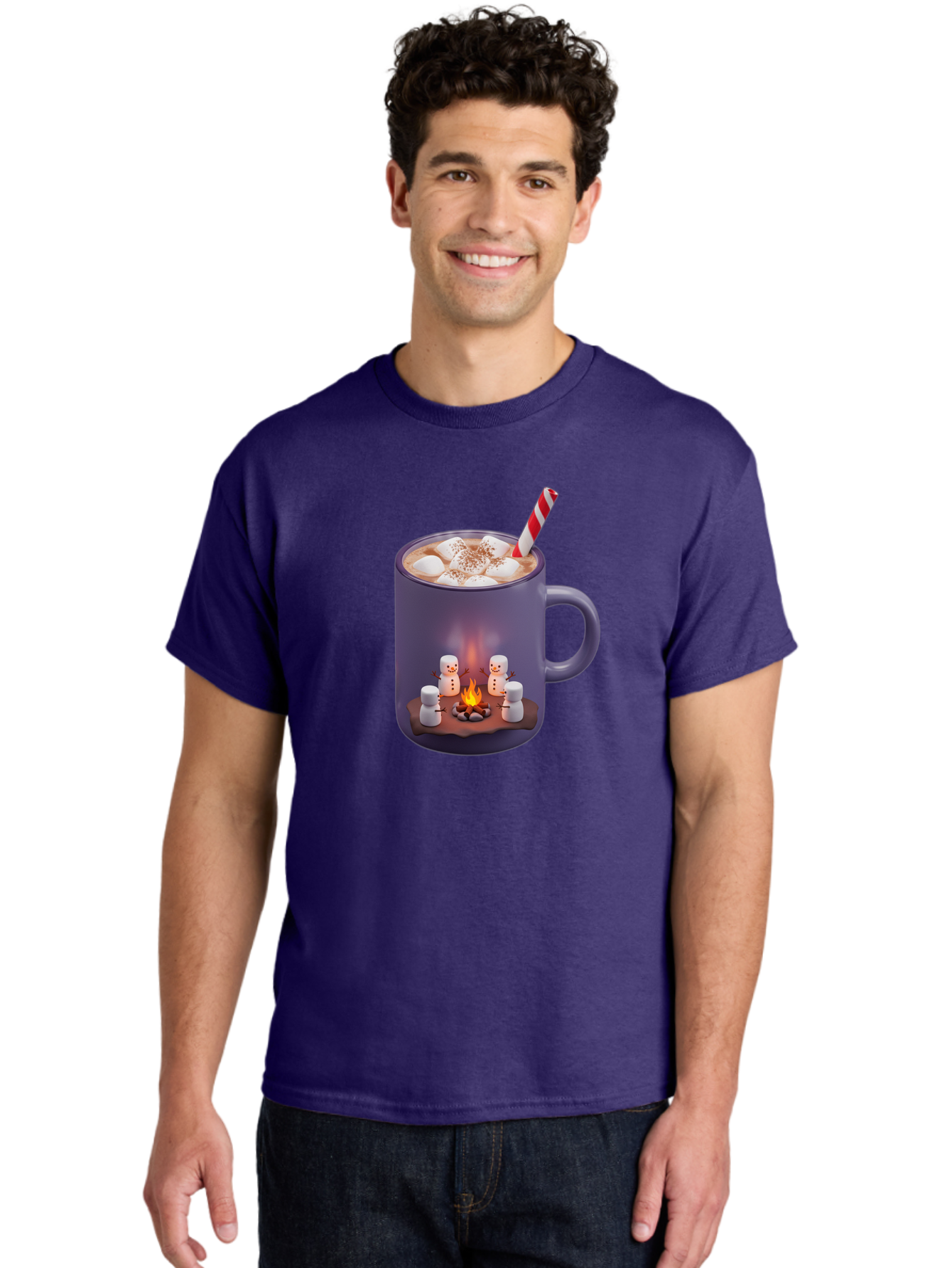 Hot-Chocolate-Mug Men'S Graphic Tee, 100% Cotton, Comfortable Casual Summer Wear, Machine Washable, Vintage Camera, Old Camera, Antique Camera, Black Camera, Classic Photography, Photography Equipment, Nostalgic Device, Film Camera, Camera Art Bak731