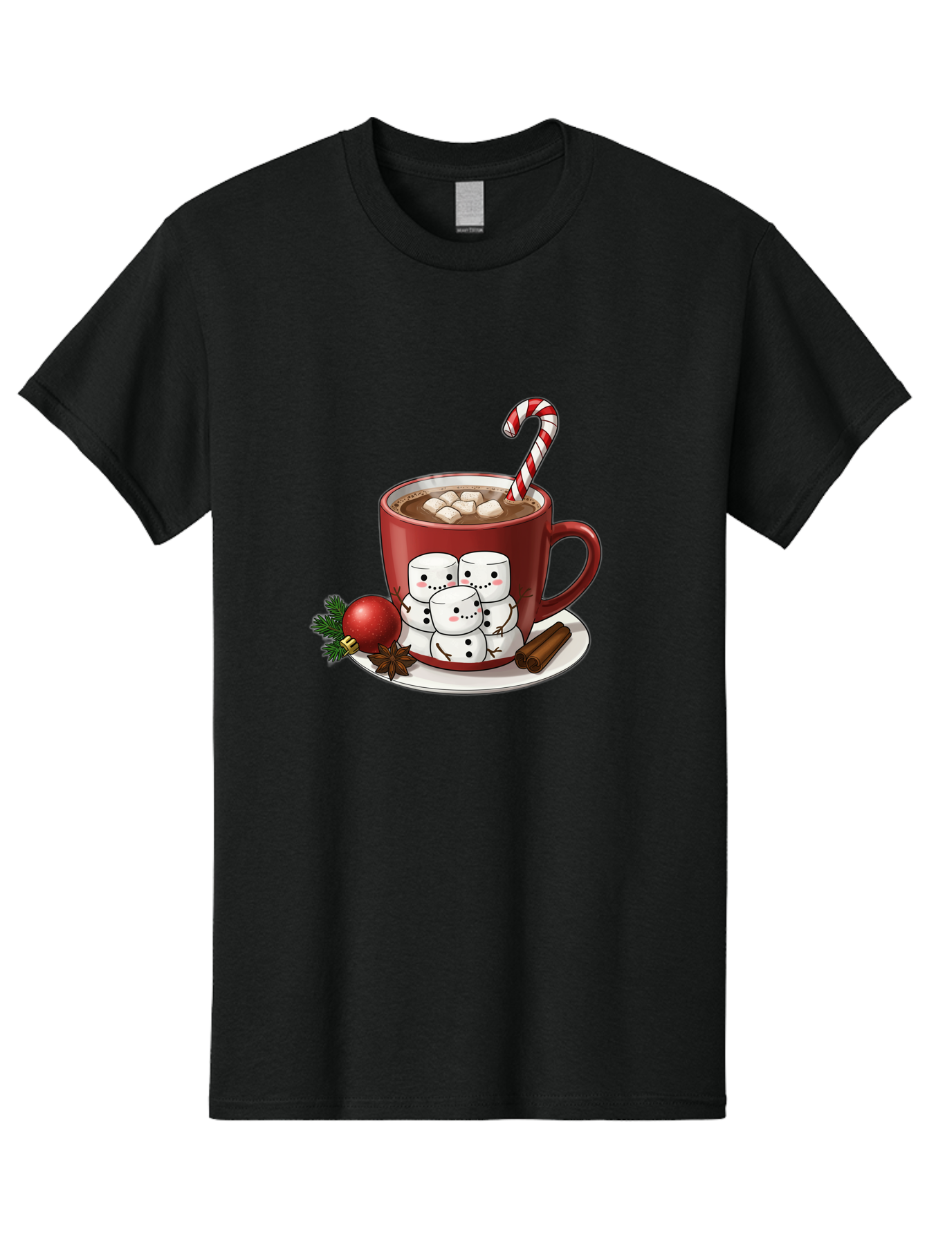 Hot-Chocolate-Snowman-Mug Men'S Graphic Tee, 100% Cotton, Comfortable Casual Summer Wear, Machine Washable, Vintage Camera, Old Camera, Antique Camera, Black Camera, Classic Photography, Photography Equipment, Nostalgic Device, Film Camera, Bak732