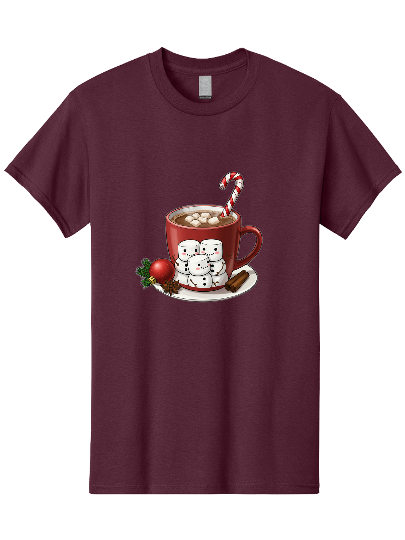 Hot-Chocolate-Snowman-Mug Men'S Graphic Tee, 100% Cotton, Comfortable Casual Summer Wear, Machine Washable, Vintage Camera, Old Camera, Antique Camera, Black Camera, Classic Photography, Photography Equipment, Nostalgic Device, Film Camera, Bak732