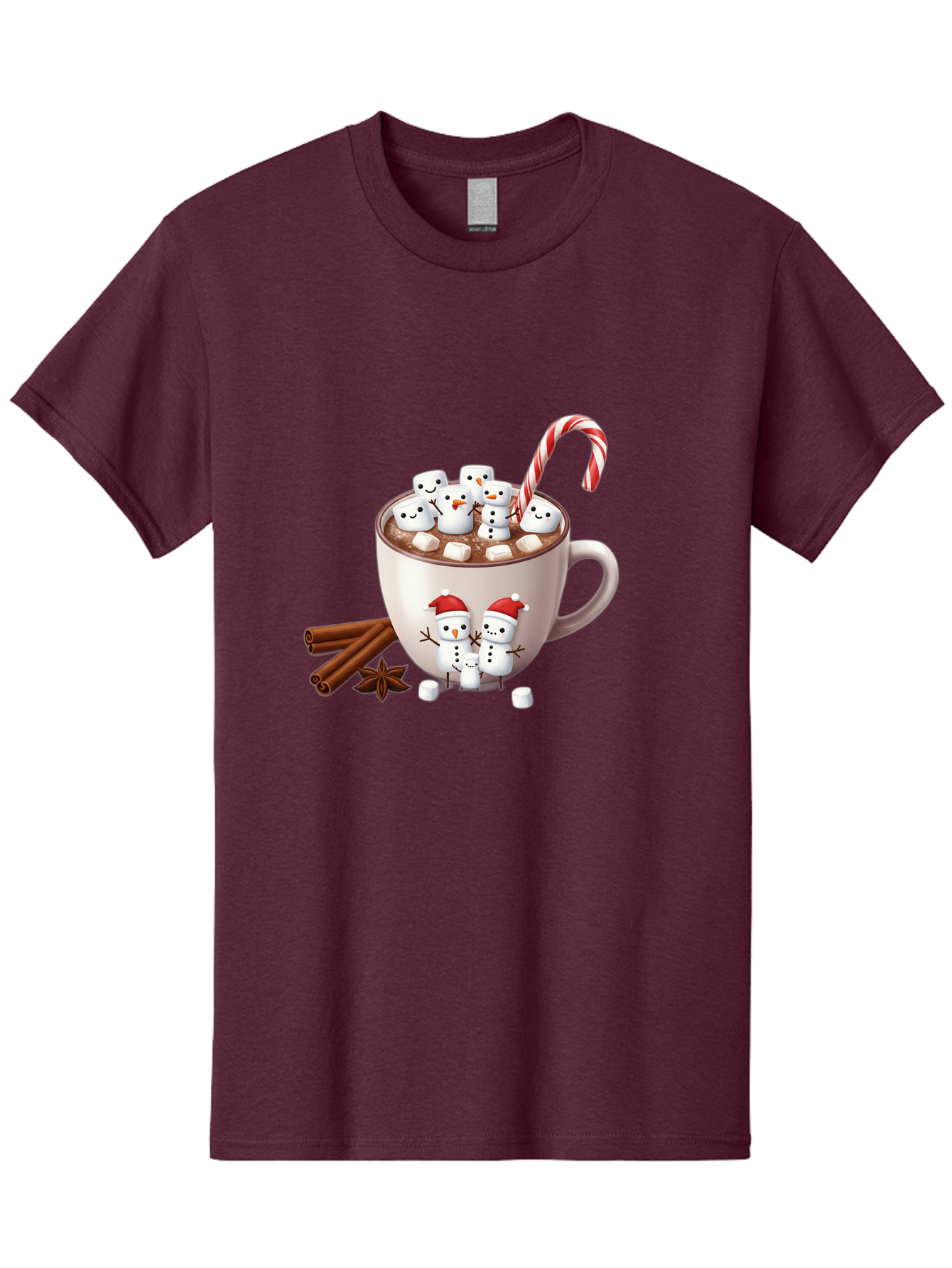 Hot-Chocolate-Snowmen-1 Men'S Graphic Tee, 100% Cotton, Comfortable Casual Summer Wear, Machine Washable, Vintage Camera, Old Camera, Antique Camera, Black Camera, Classic Photography, Photography Equipment, Nostalgic Device, Film Camera, Bak733