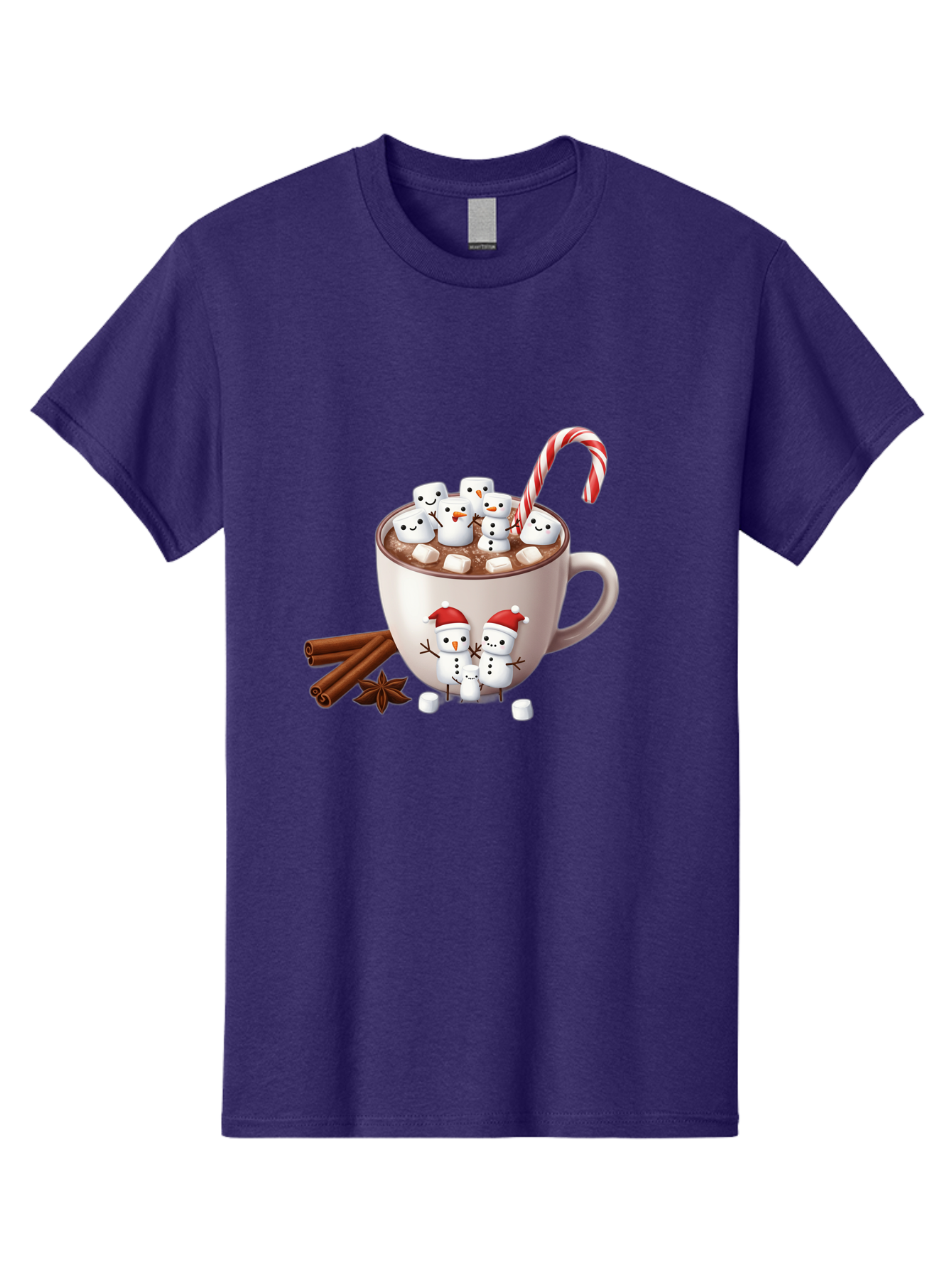 Hot-Chocolate-Snowmen-1 Men'S Graphic Tee, 100% Cotton, Comfortable Casual Summer Wear, Machine Washable, Vintage Camera, Old Camera, Antique Camera, Black Camera, Classic Photography, Photography Equipment, Nostalgic Device, Film Camera, Bak733