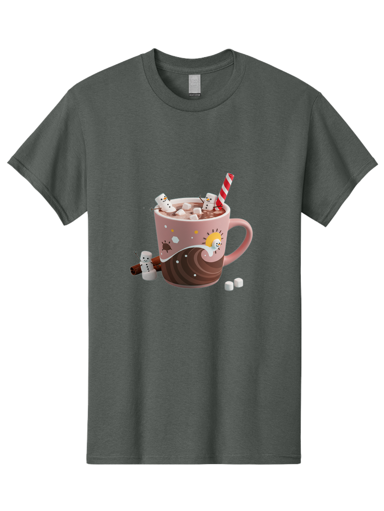 Hot-Chocolate-Snowmen Men'S Graphic Tee, 100% Cotton, Comfortable Casual Summer Wear, Machine Washable, Vintage Camera, Old Camera, Antique Camera, Black Camera, Classic Photography, Photography Equipment, Nostalgic Device, Film Camera, Bak734
