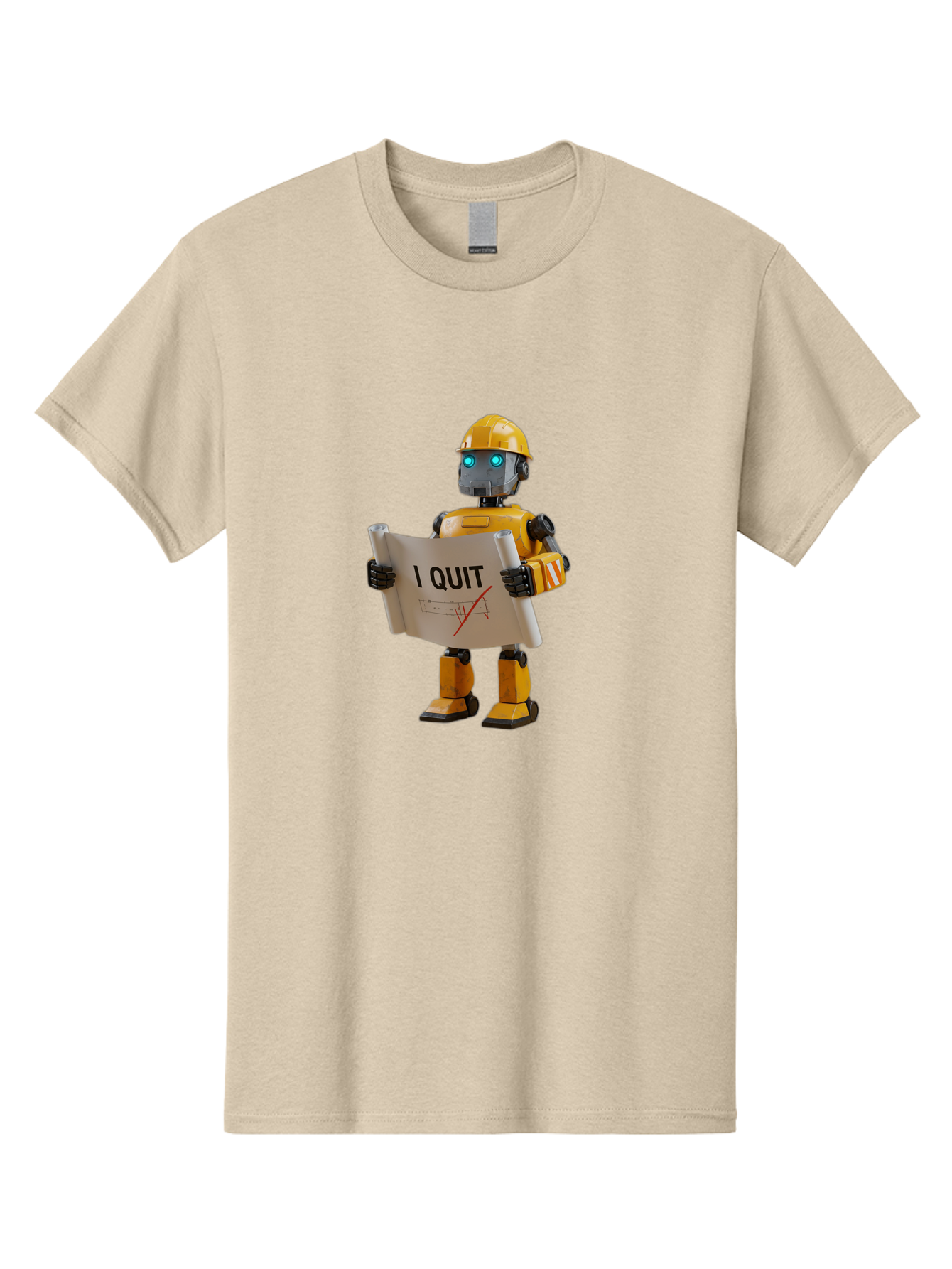 I-Quit-Robot-4 Men'S Graphic Tee, 100% Cotton, Comfortable Casual Summer Wear, Machine Washable, Vintage Camera, Old Camera, Antique Camera, Black Camera, Classic Photography, Photography Equipment, Nostalgic Device, Film Camera, Camera Art Bak746