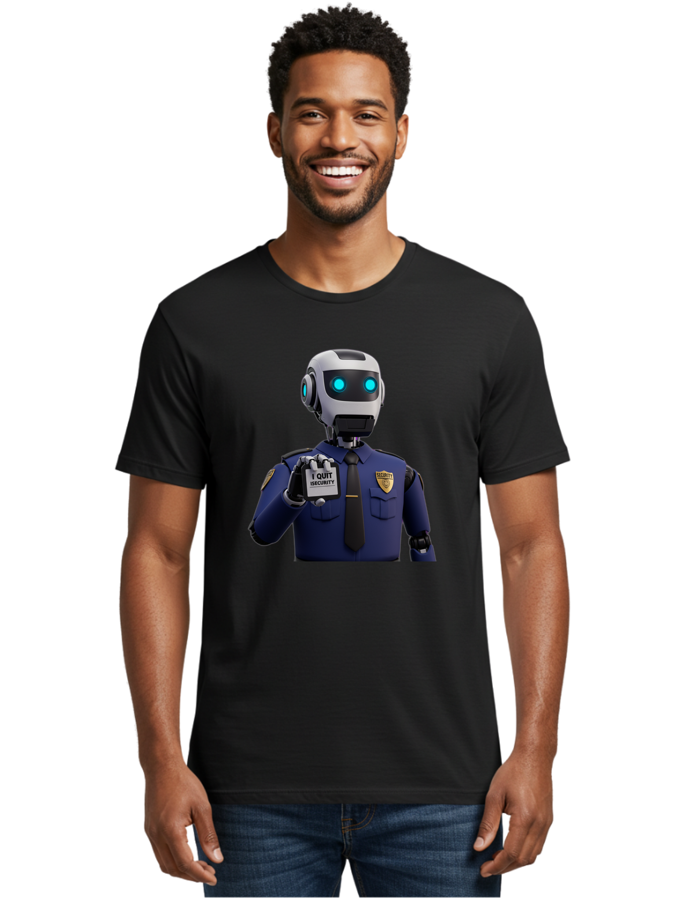 I-Quit-Security-Robot Men'S Graphic Tee, 100% Cotton, Comfortable Casual Summer Wear, Machine Washable, Vintage Camera, Old Camera, Antique Camera, Black Camera, Classic Photography, Photography Equipment, Nostalgic Device, Film Camera, Bak750