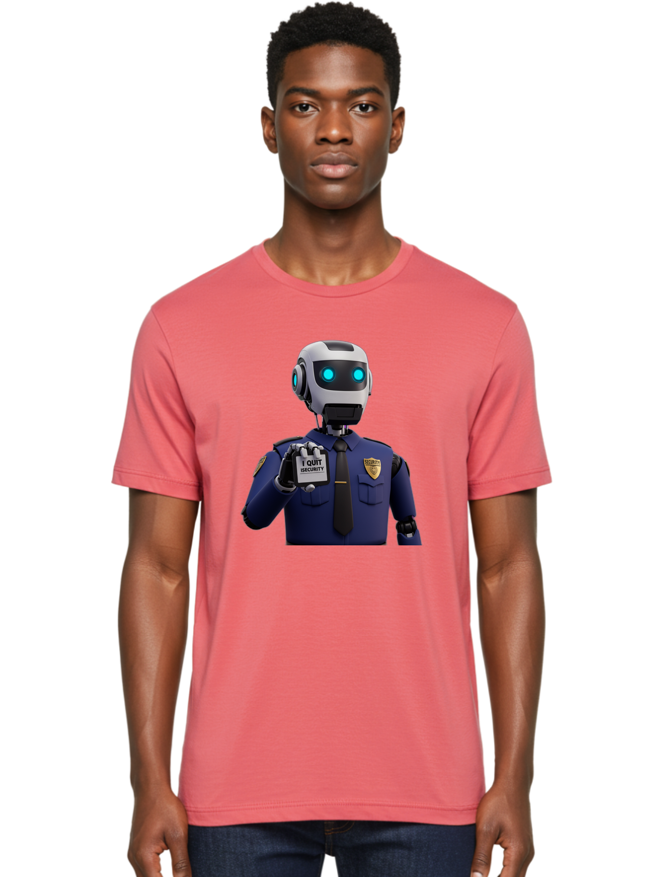 I-Quit-Security-Robot Men'S Graphic Tee, 100% Cotton, Comfortable Casual Summer Wear, Machine Washable, Vintage Camera, Old Camera, Antique Camera, Black Camera, Classic Photography, Photography Equipment, Nostalgic Device, Film Camera, Bak750