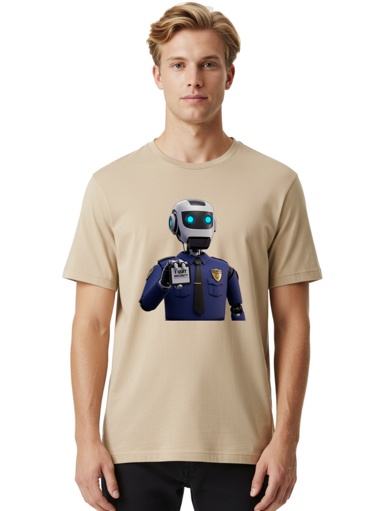 I-Quit-Security-Robot Men'S Graphic Tee, 100% Cotton, Comfortable Casual Summer Wear, Machine Washable, Vintage Camera, Old Camera, Antique Camera, Black Camera, Classic Photography, Photography Equipment, Nostalgic Device, Film Camera, Bak750