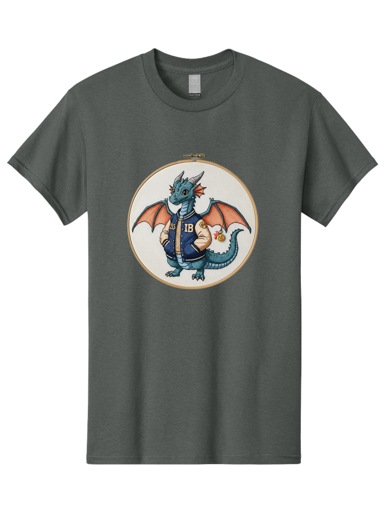 Ib-Dragon-Varsity-Jacket Men'S Graphic Tee, 100% Cotton, Comfortable Casual Summer Wear, Machine Washable, Vintage Camera, Old Camera, Antique Camera, Black Camera, Classic Photography, Photography Equipment, Nostalgic Device, Film Camera, Bak752