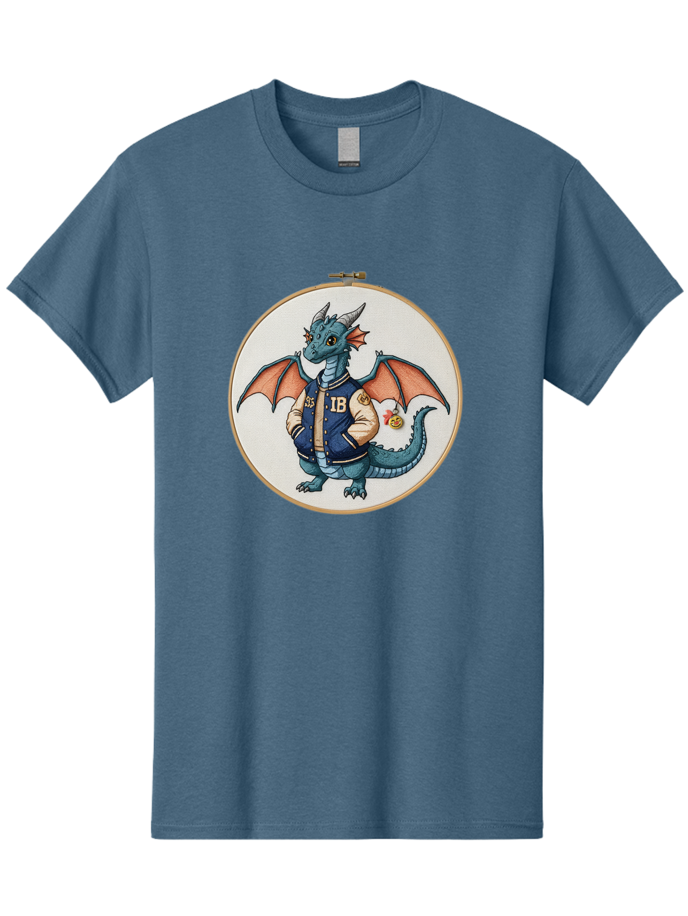 Ib-Dragon-Varsity-Jacket Men'S Graphic Tee, 100% Cotton, Comfortable Casual Summer Wear, Machine Washable, Vintage Camera, Old Camera, Antique Camera, Black Camera, Classic Photography, Photography Equipment, Nostalgic Device, Film Camera, Bak752