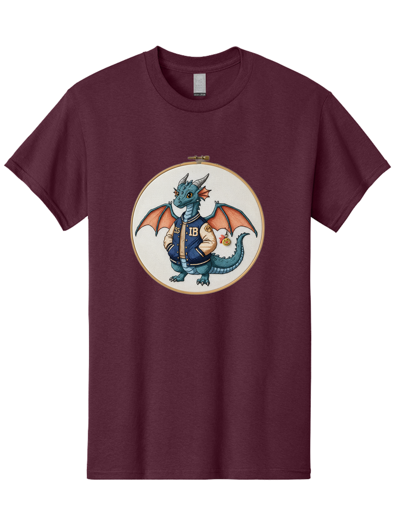 Ib-Dragon-Varsity-Jacket Men'S Graphic Tee, 100% Cotton, Comfortable Casual Summer Wear, Machine Washable, Vintage Camera, Old Camera, Antique Camera, Black Camera, Classic Photography, Photography Equipment, Nostalgic Device, Film Camera, Bak752