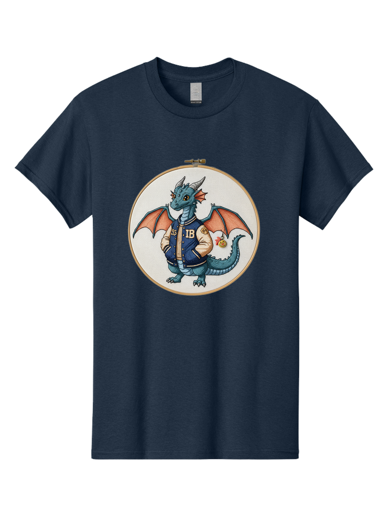 Ib-Dragon-Varsity-Jacket Men'S Graphic Tee, 100% Cotton, Comfortable Casual Summer Wear, Machine Washable, Vintage Camera, Old Camera, Antique Camera, Black Camera, Classic Photography, Photography Equipment, Nostalgic Device, Film Camera, Bak752