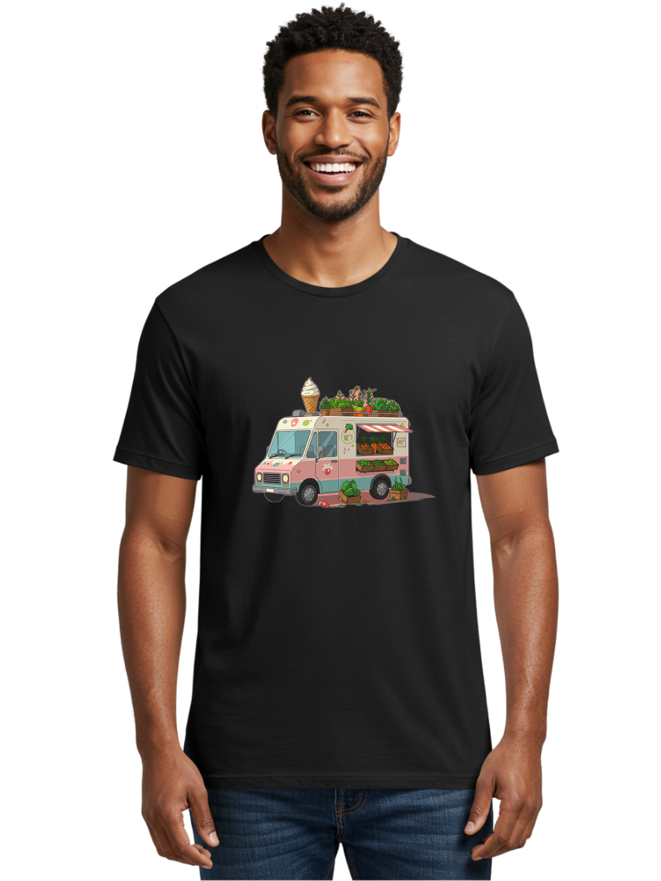 Ice-Cream-Truck Men'S Graphic Tee, 100% Cotton, Comfortable Casual Summer Wear, Machine Washable, Vintage Camera, Old Camera, Antique Camera, Black Camera, Classic Photography, Photography Equipment, Nostalgic Device, Film Camera, Camera Art Bak753