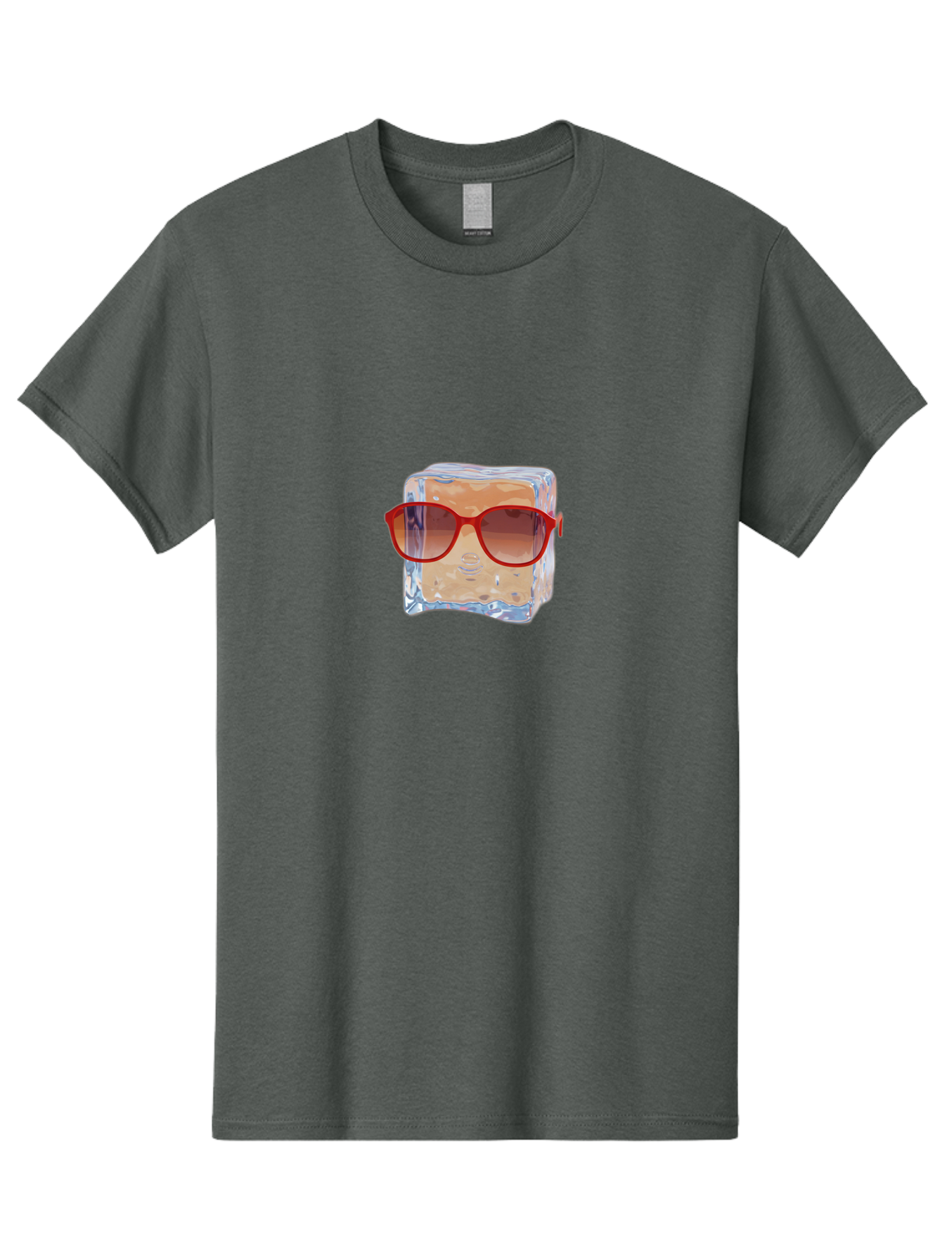 Ice-Cube-With-Red-Sunglasses Men'S Graphic Tee, 100% Cotton, Comfortable Casual Summer Wear, Machine Washable, Vintage Camera, Old Camera, Antique Camera, Black Camera, Classic Photography, Photography Equipment, Nostalgic Device, Film Camera, Bak761