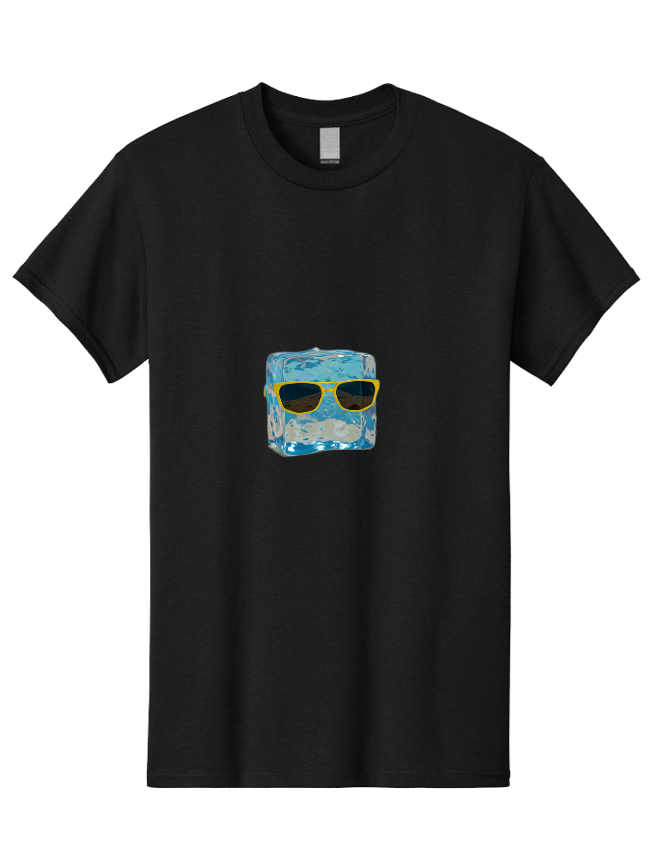 Ice-Cube-With-Sunglasses-2 Men'S Graphic Tee, 100% Cotton, Comfortable Casual Summer Wear, Machine Washable, Vintage Camera, Old Camera, Antique Camera, Black Camera, Classic Photography, Photography Equipment, Nostalgic Device, Film Camera, Bak763