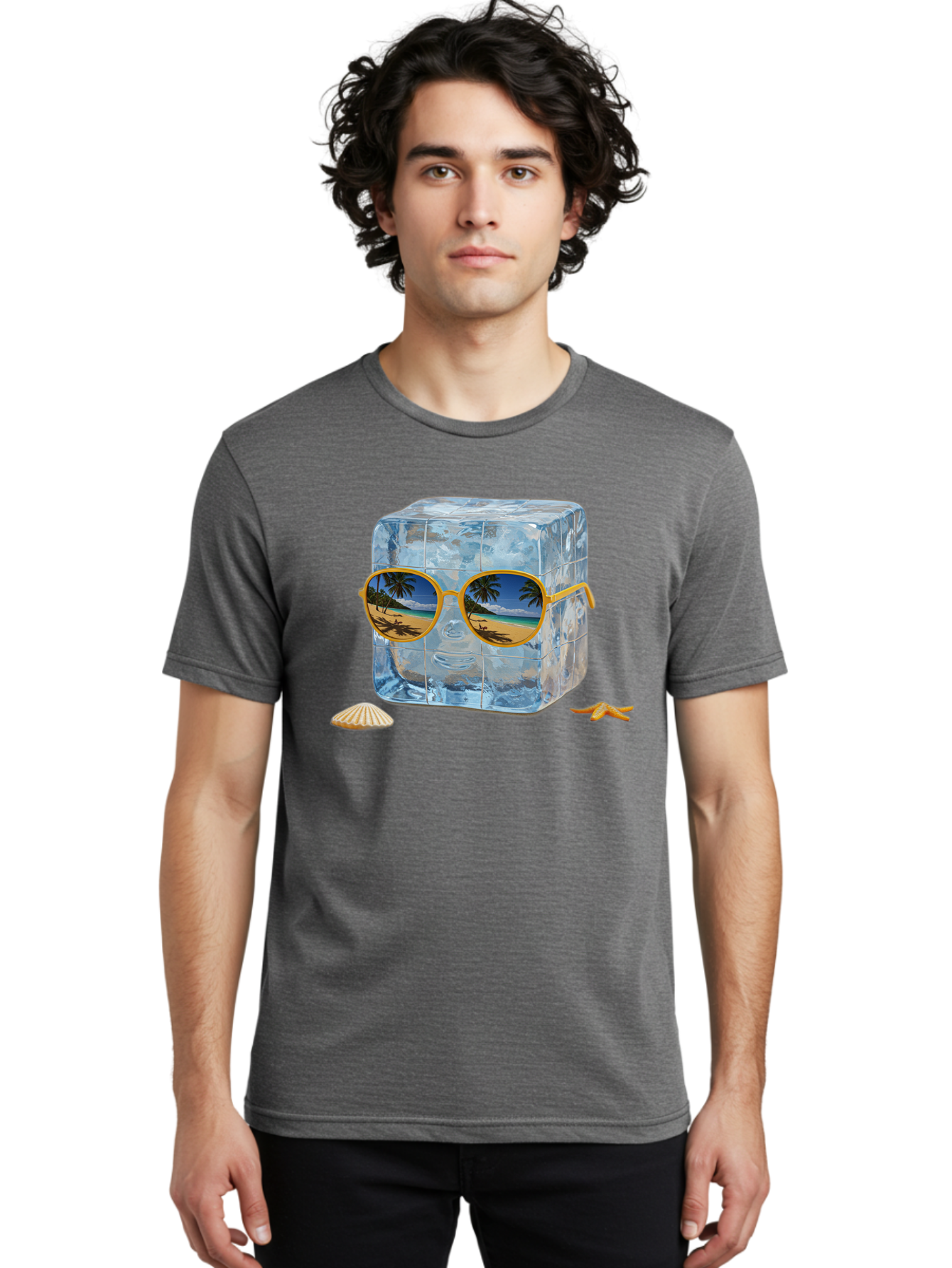 Ice-Cube-With-Sunglasses-3 Men'S Graphic Tee, 100% Cotton, Comfortable Casual Summer Wear, Machine Washable, Vintage Camera, Old Camera, Antique Camera, Black Camera, Classic Photography, Photography Equipment, Nostalgic Device, Film Camera, Bak764