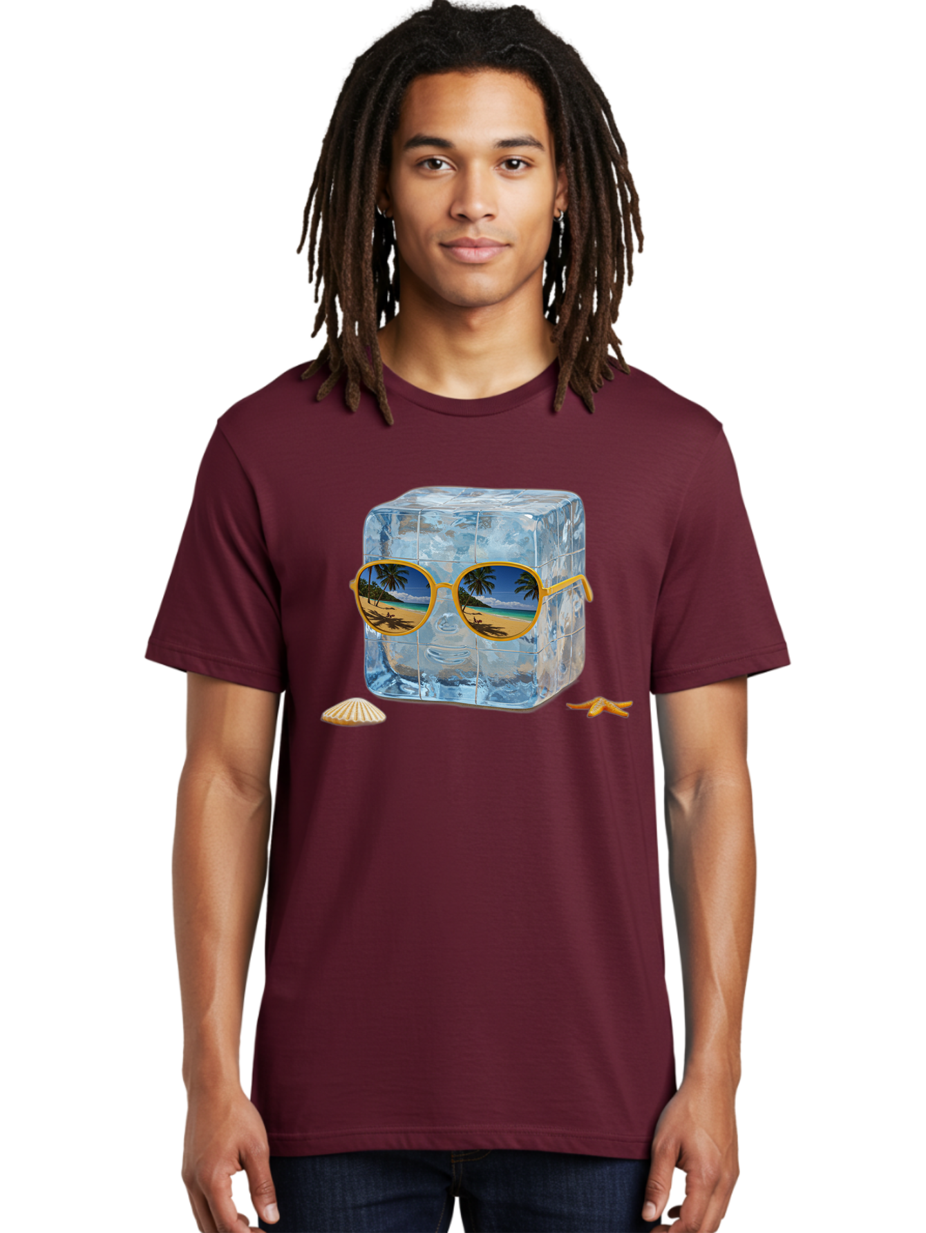 Ice-Cube-With-Sunglasses-3 Men'S Graphic Tee, 100% Cotton, Comfortable Casual Summer Wear, Machine Washable, Vintage Camera, Old Camera, Antique Camera, Black Camera, Classic Photography, Photography Equipment, Nostalgic Device, Film Camera, Bak764