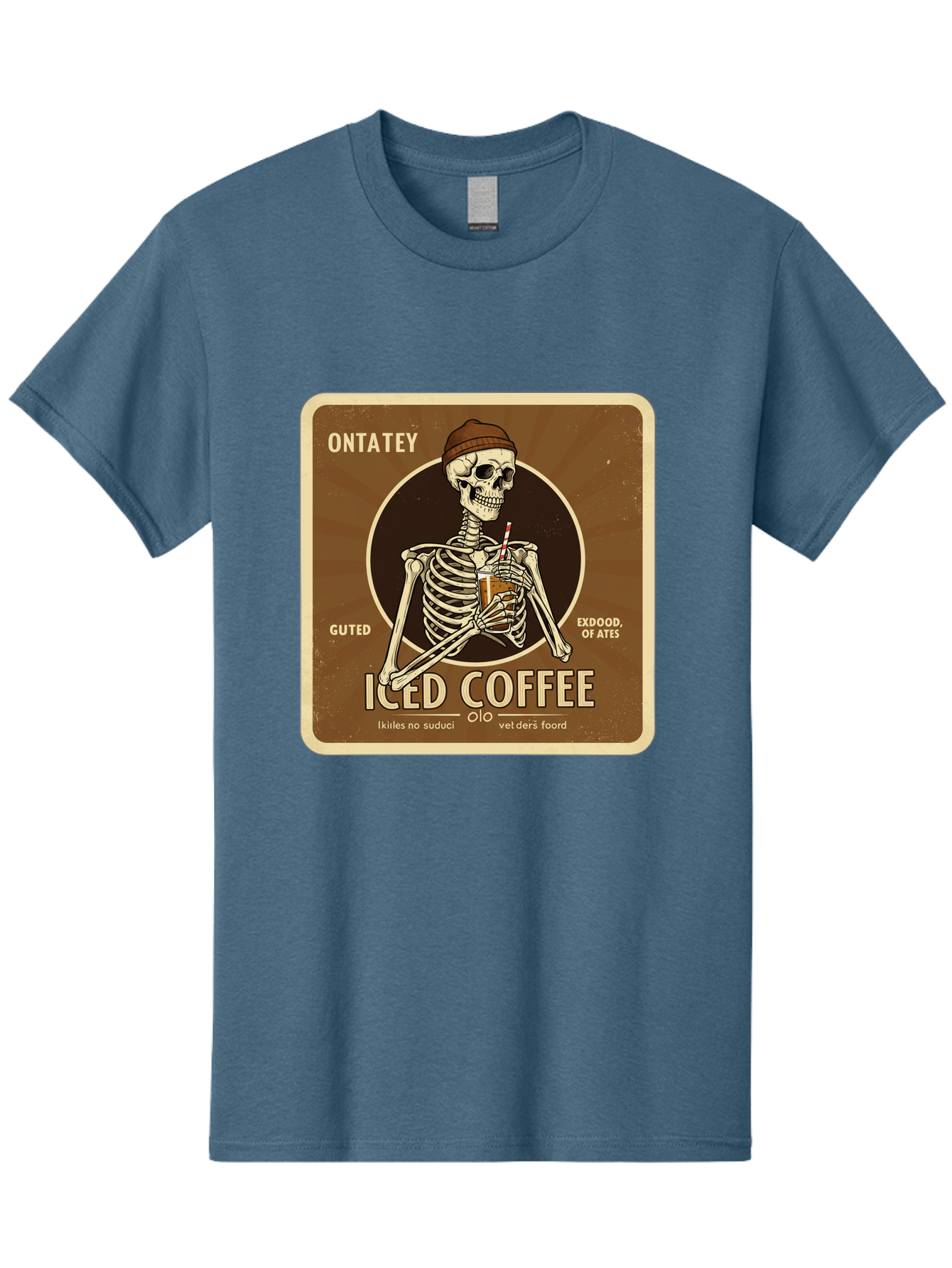 Iced-Coffee Men'S Graphic Tee, 100% Cotton, Comfortable Casual Summer Wear, Machine Washable, Vintage Camera, Old Camera, Antique Camera, Black Camera, Classic Photography, Photography Equipment, Nostalgic Device, Film Camera, Camera Art Bak770