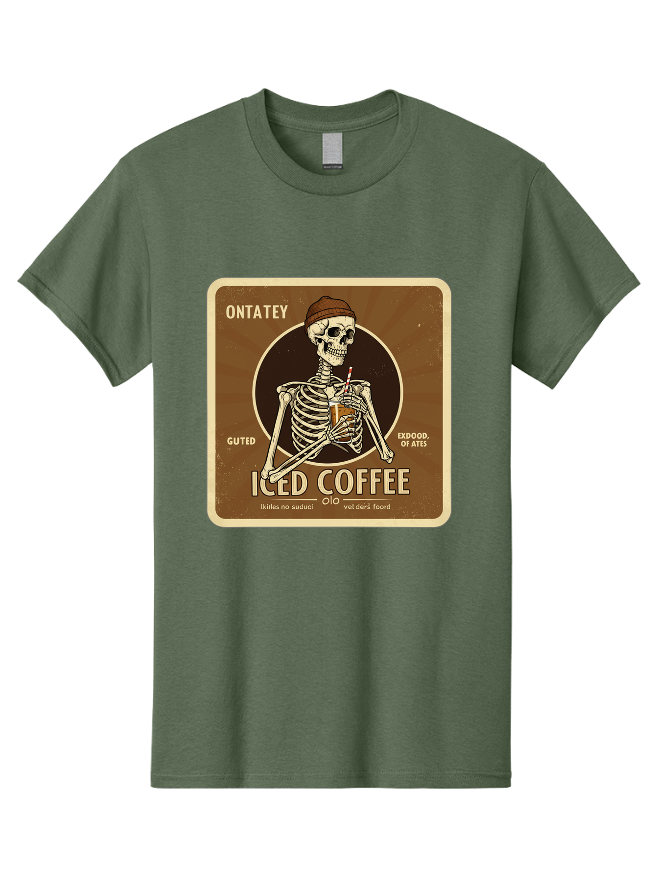 Iced-Coffee Men'S Graphic Tee, 100% Cotton, Comfortable Casual Summer Wear, Machine Washable, Vintage Camera, Old Camera, Antique Camera, Black Camera, Classic Photography, Photography Equipment, Nostalgic Device, Film Camera, Camera Art Bak770