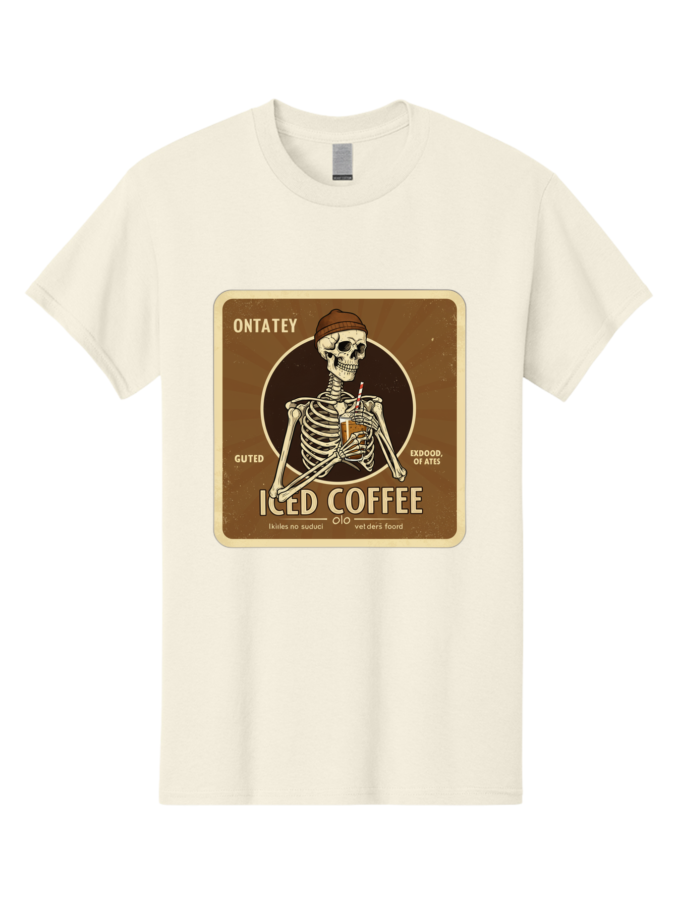 Iced-Coffee Men'S Graphic Tee, 100% Cotton, Comfortable Casual Summer Wear, Machine Washable, Vintage Camera, Old Camera, Antique Camera, Black Camera, Classic Photography, Photography Equipment, Nostalgic Device, Film Camera, Camera Art Bak770