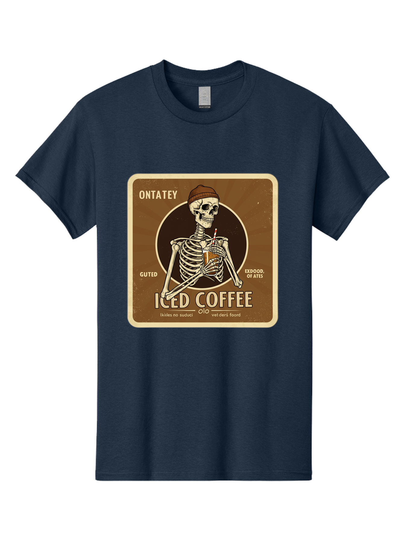 Iced-Coffee Men'S Graphic Tee, 100% Cotton, Comfortable Casual Summer Wear, Machine Washable, Vintage Camera, Old Camera, Antique Camera, Black Camera, Classic Photography, Photography Equipment, Nostalgic Device, Film Camera, Camera Art Bak770