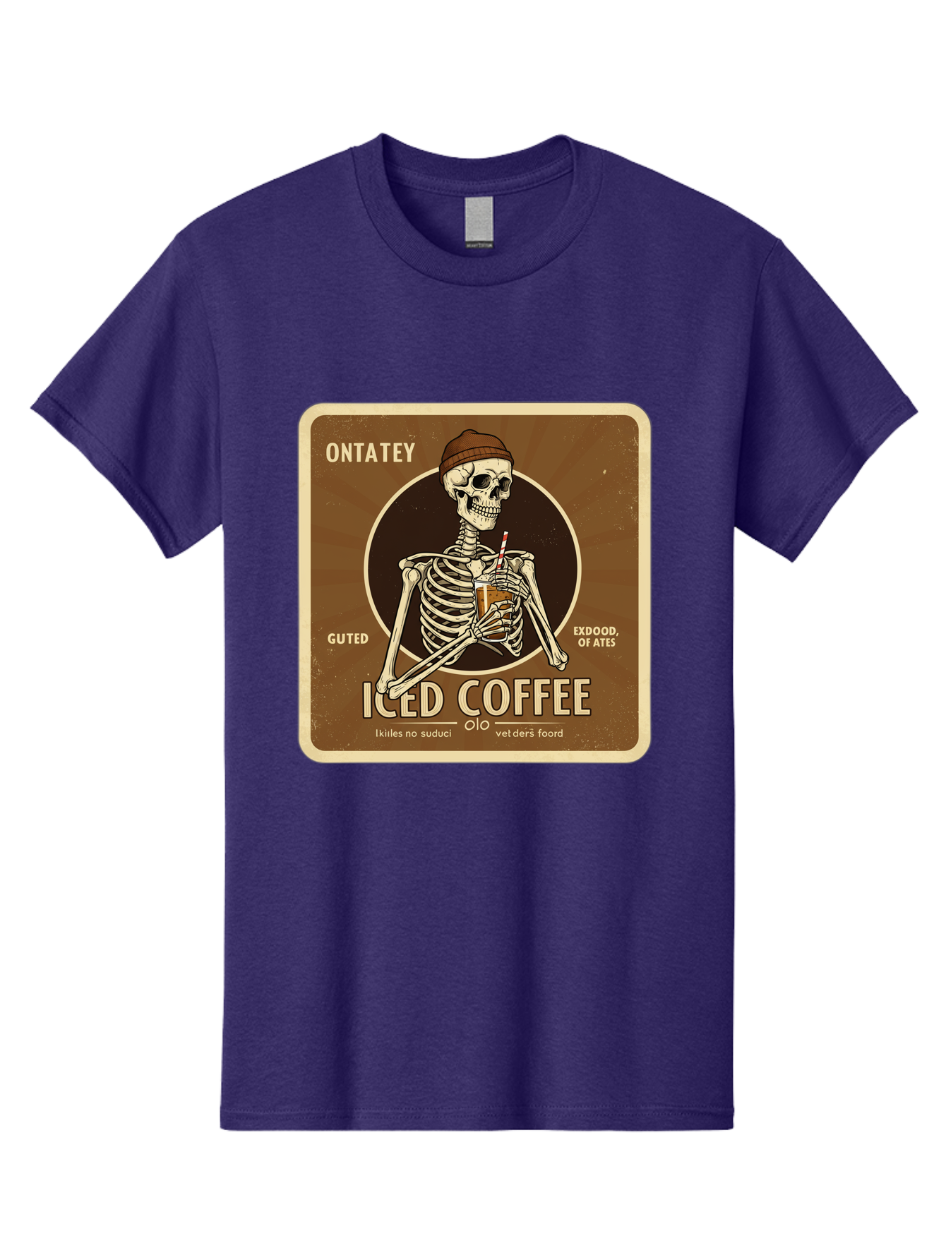 Iced-Coffee Men'S Graphic Tee, 100% Cotton, Comfortable Casual Summer Wear, Machine Washable, Vintage Camera, Old Camera, Antique Camera, Black Camera, Classic Photography, Photography Equipment, Nostalgic Device, Film Camera, Camera Art Bak770