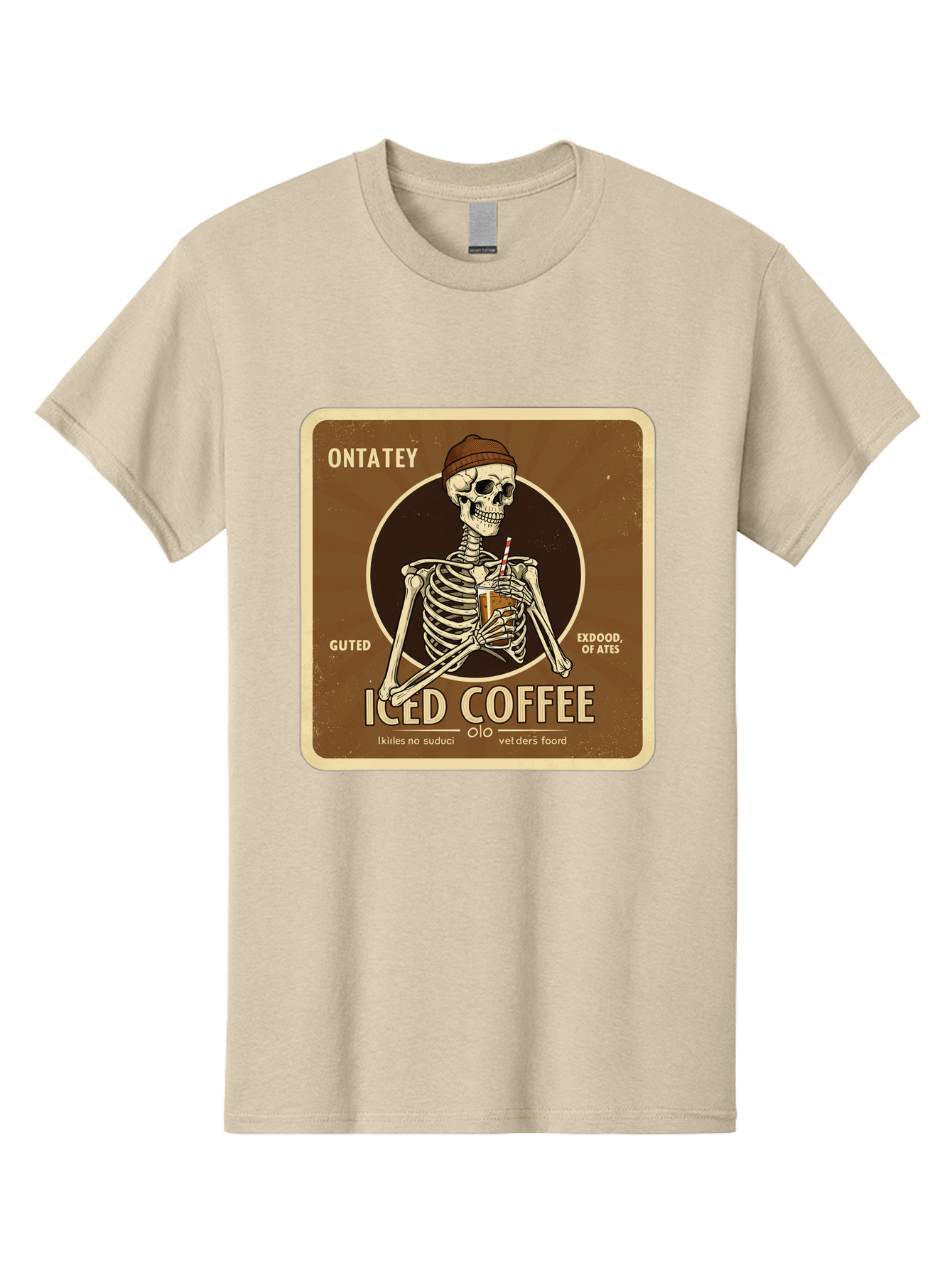 Iced-Coffee Men'S Graphic Tee, 100% Cotton, Comfortable Casual Summer Wear, Machine Washable, Vintage Camera, Old Camera, Antique Camera, Black Camera, Classic Photography, Photography Equipment, Nostalgic Device, Film Camera, Camera Art Bak770