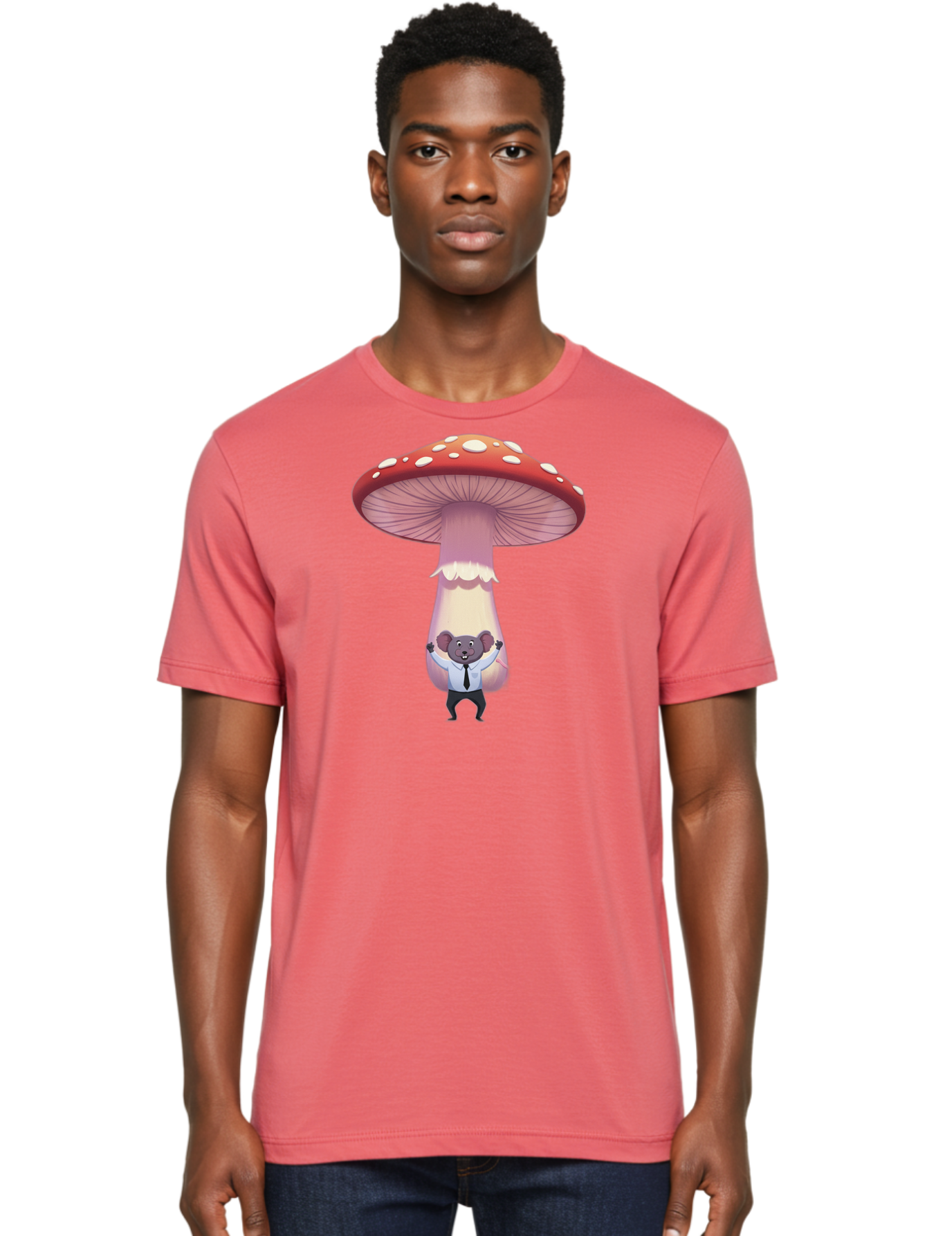 Koala-In-Mushroom Men'S Graphic Tee, 100% Cotton, Comfortable Casual Summer Wear, Machine Washable, Vintage Camera, Old Camera, Antique Camera, Black Camera, Classic Photography, Photography Equipment, Nostalgic Device, Film Camera, Camera Art Bak779