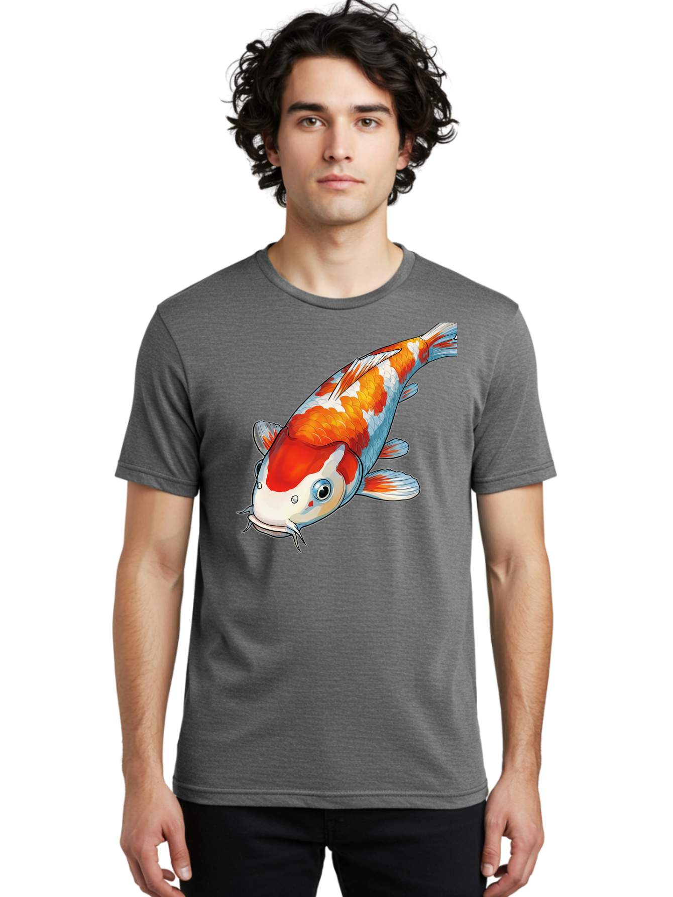 Koi-Fish-2 Men'S Graphic Tee, 100% Cotton, Comfortable Casual Summer Wear, Machine Washable, Vintage Camera, Old Camera, Antique Camera, Black Camera, Classic Photography, Photography Equipment, Nostalgic Device, Film Camera, Camera Art Bak782