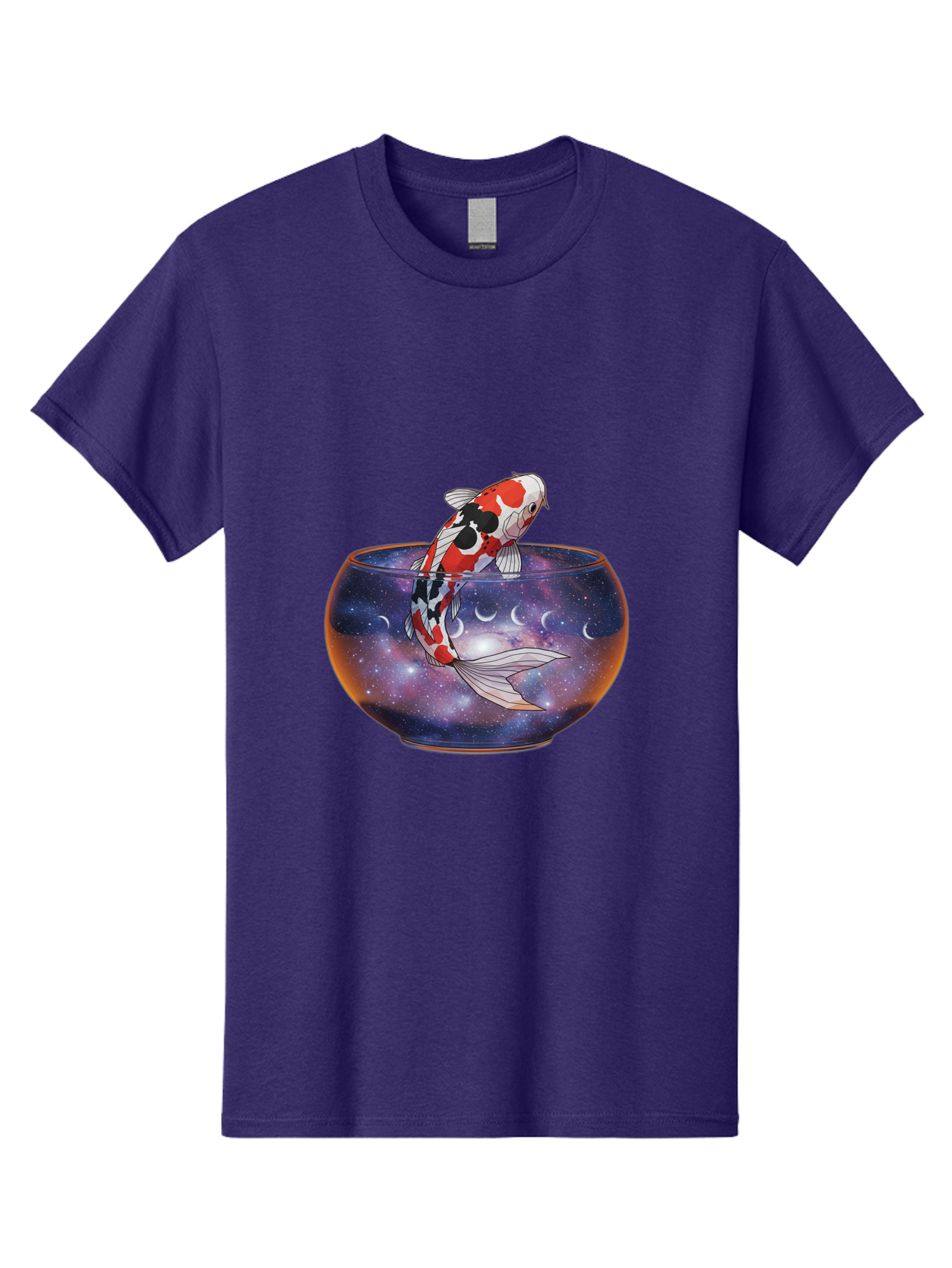 Koi-Fish-In-Galaxy-Bowl-1 Men'S Graphic Tee, 100% Cotton, Comfortable Casual Summer Wear, Machine Washable, Vintage Camera, Old Camera, Antique Camera, Black Camera, Classic Photography, Photography Equipment, Nostalgic Device, Film Camera, Bak793