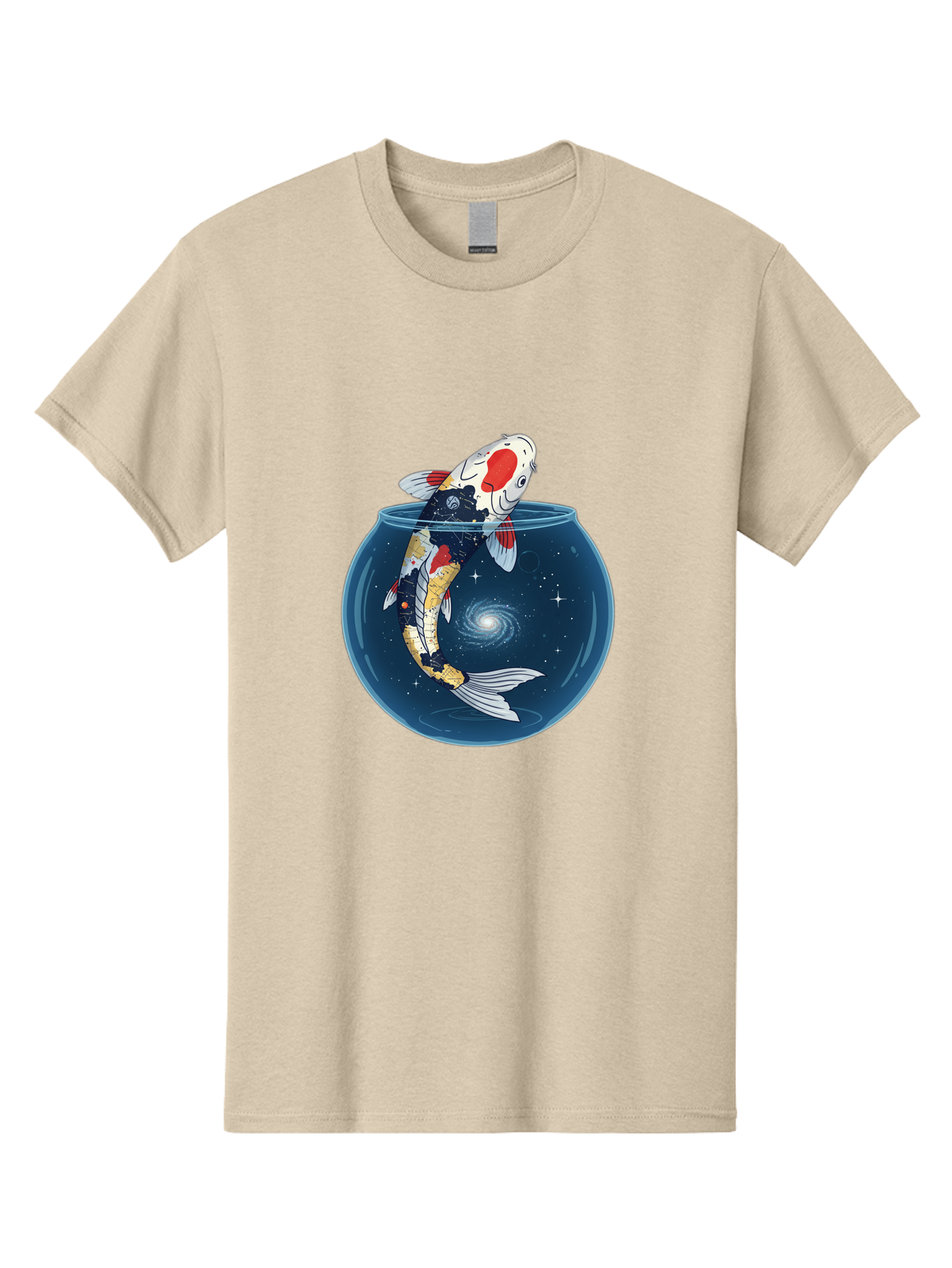 Koi-Fish-In-Galaxy-Bowl Men'S Graphic Tee, 100% Cotton, Comfortable Casual Summer Wear, Machine Washable, Vintage Camera, Old Camera, Antique Camera, Black Camera, Classic Photography, Photography Equipment, Nostalgic Device, Film Camera, Bak794