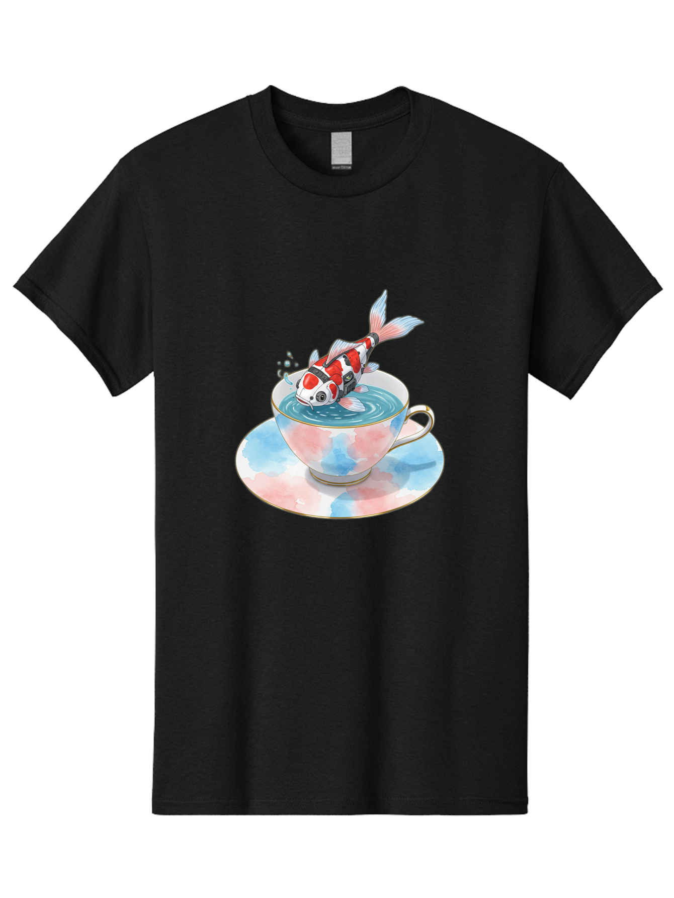 Koi-Fish-In-Teacup Men'S Graphic Tee, 100% Cotton, Comfortable Casual Summer Wear, Machine Washable, Vintage Camera, Old Camera, Antique Camera, Black Camera, Classic Photography, Photography Equipment, Nostalgic Device, Film Camera, Bak795