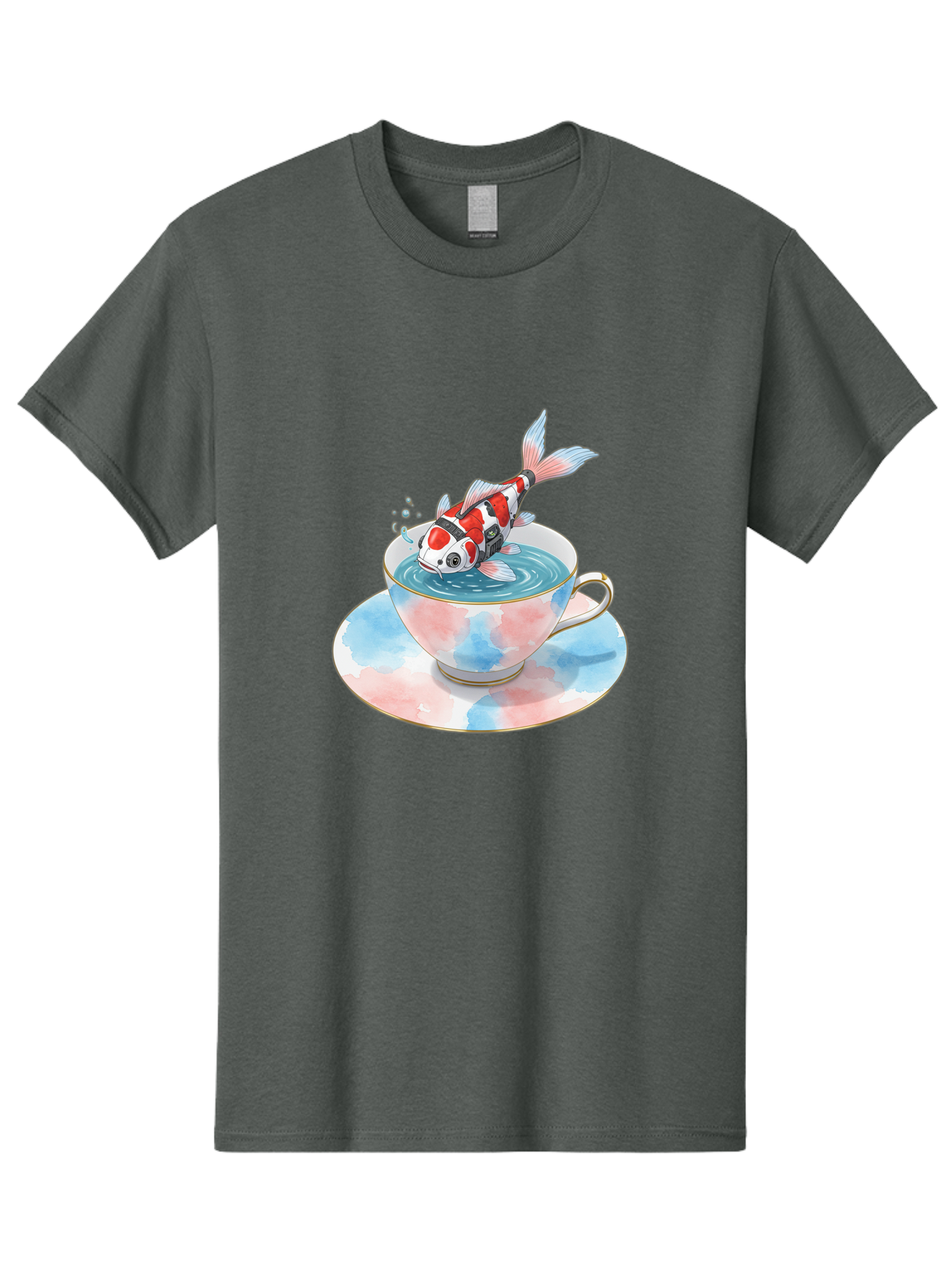 Koi-Fish-In-Teacup Men'S Graphic Tee, 100% Cotton, Comfortable Casual Summer Wear, Machine Washable, Vintage Camera, Old Camera, Antique Camera, Black Camera, Classic Photography, Photography Equipment, Nostalgic Device, Film Camera, Bak795