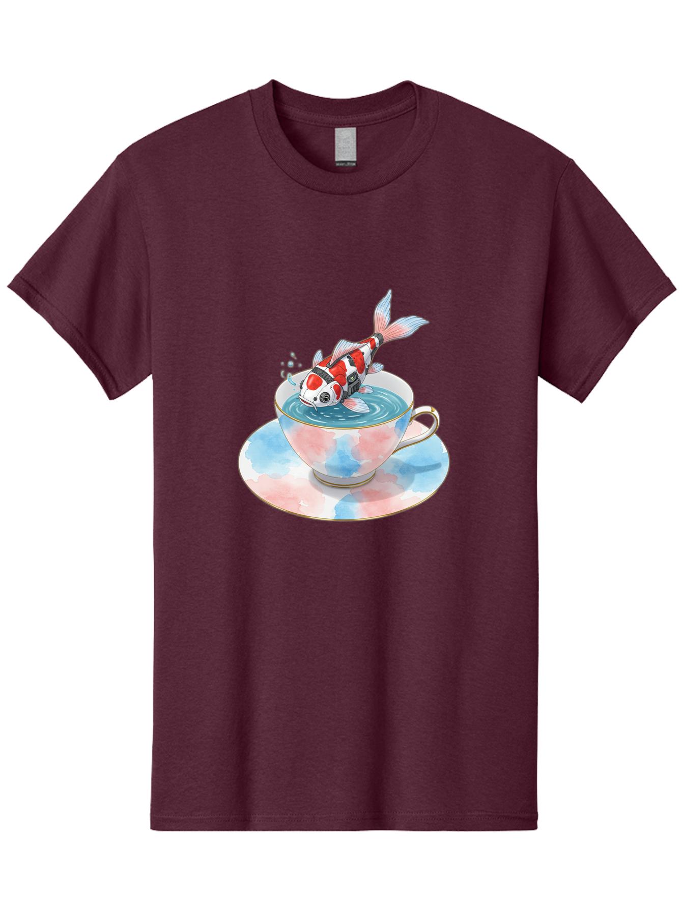 Koi-Fish-In-Teacup Men'S Graphic Tee, 100% Cotton, Comfortable Casual Summer Wear, Machine Washable, Vintage Camera, Old Camera, Antique Camera, Black Camera, Classic Photography, Photography Equipment, Nostalgic Device, Film Camera, Bak795