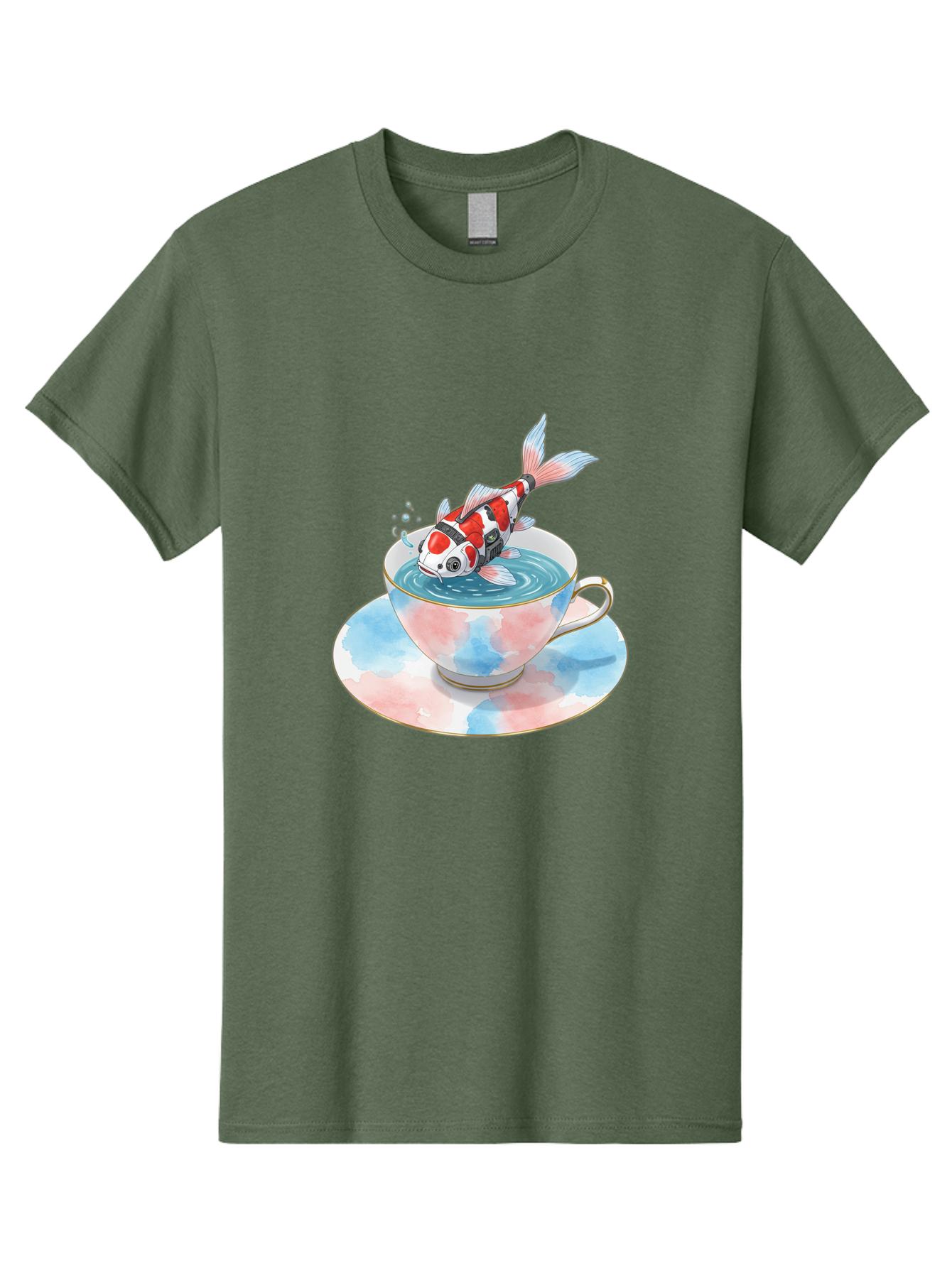 Koi-Fish-In-Teacup Men'S Graphic Tee, 100% Cotton, Comfortable Casual Summer Wear, Machine Washable, Vintage Camera, Old Camera, Antique Camera, Black Camera, Classic Photography, Photography Equipment, Nostalgic Device, Film Camera, Bak795