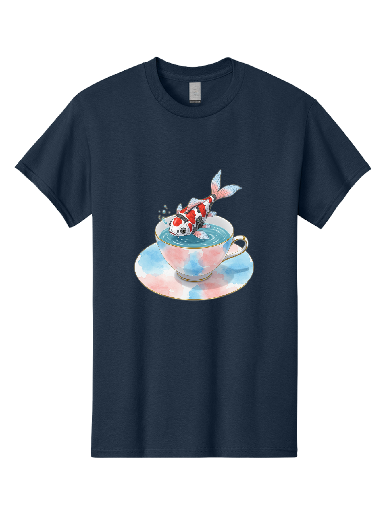 Koi-Fish-In-Teacup Men'S Graphic Tee, 100% Cotton, Comfortable Casual Summer Wear, Machine Washable, Vintage Camera, Old Camera, Antique Camera, Black Camera, Classic Photography, Photography Equipment, Nostalgic Device, Film Camera, Bak795