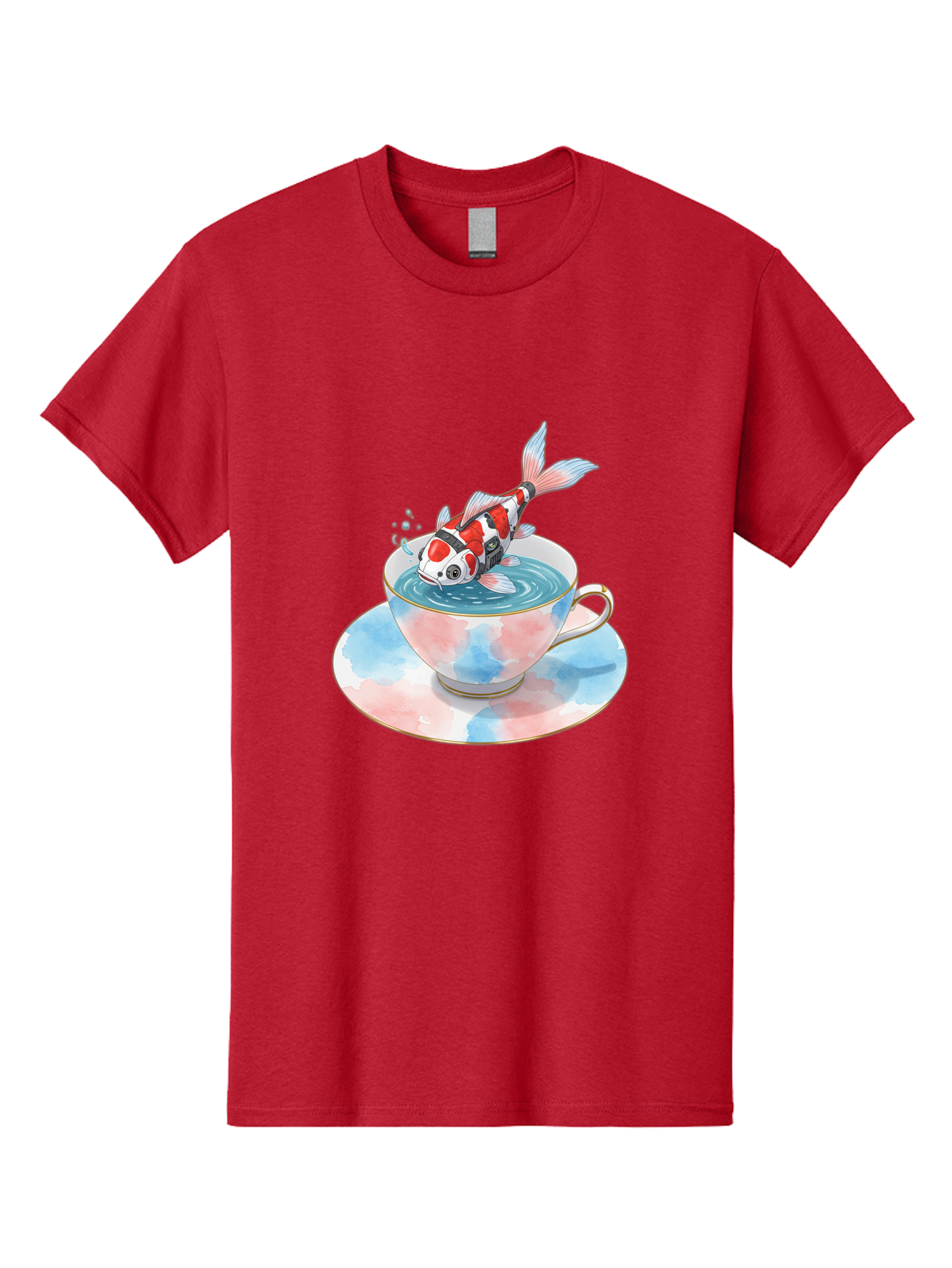 Koi-Fish-In-Teacup Men'S Graphic Tee, 100% Cotton, Comfortable Casual Summer Wear, Machine Washable, Vintage Camera, Old Camera, Antique Camera, Black Camera, Classic Photography, Photography Equipment, Nostalgic Device, Film Camera, Bak795