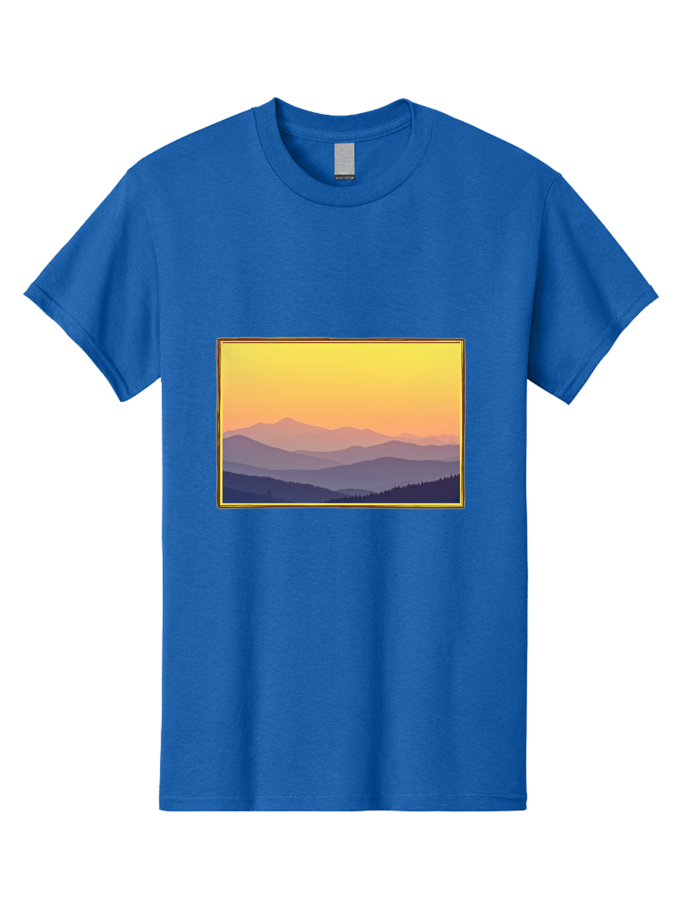 Layered-Mountains-At-Sunset Men'S Graphic Tee, 100% Cotton, Comfortable Casual Summer Wear, Machine Washable, Vintage Camera, Old Camera, Antique Camera, Black Camera, Classic Photography, Photography Equipment, Nostalgic Device, Film Camera, Bak802
