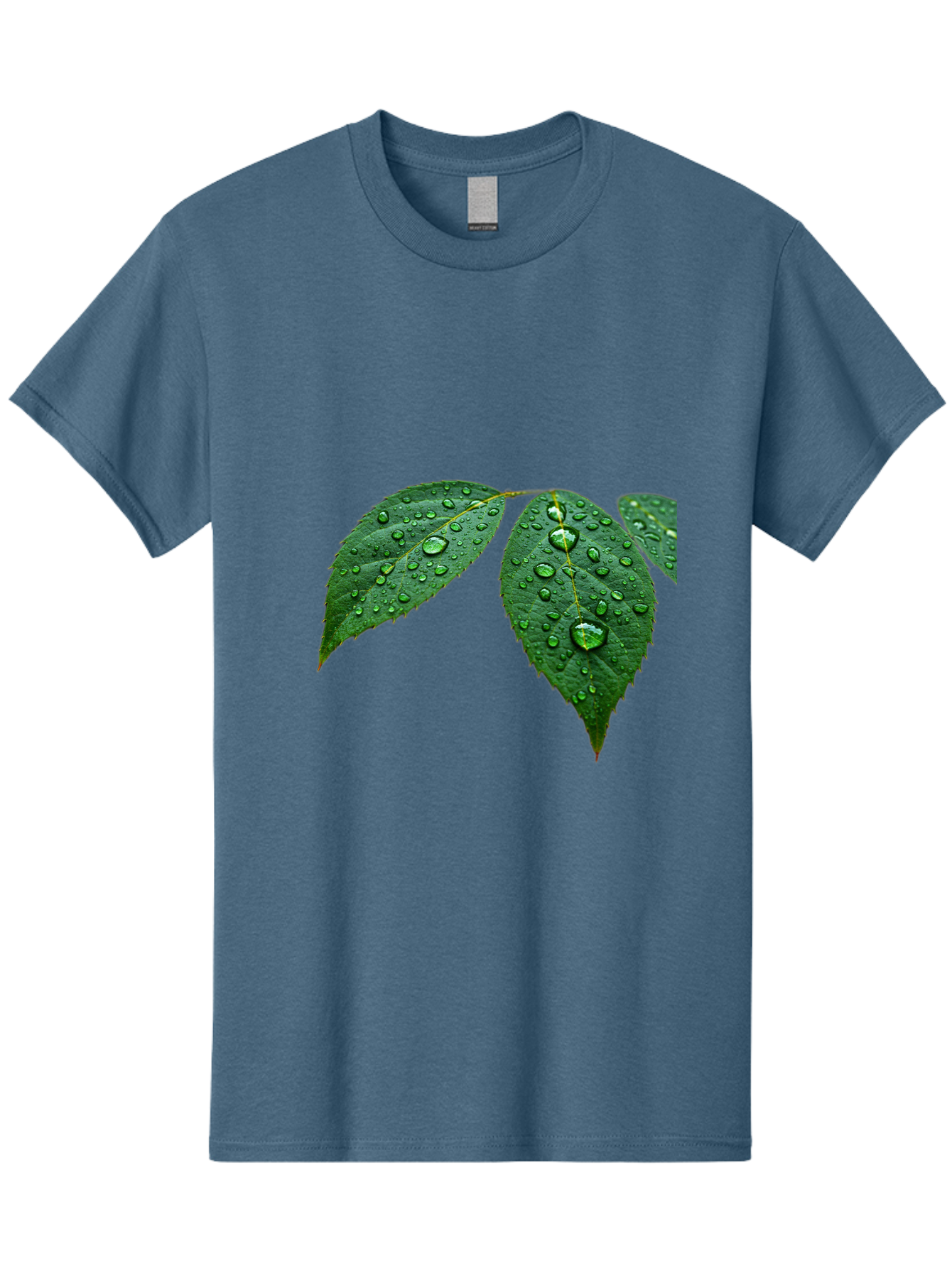 Leaves-With-Water-Droplets Men'S Graphic Tee, 100% Cotton, Comfortable Casual Summer Wear, Machine Washable, Vintage Camera, Old Camera, Antique Camera, Black Camera, Classic Photography, Photography Equipment, Nostalgic Device, Film Camera, Bak803