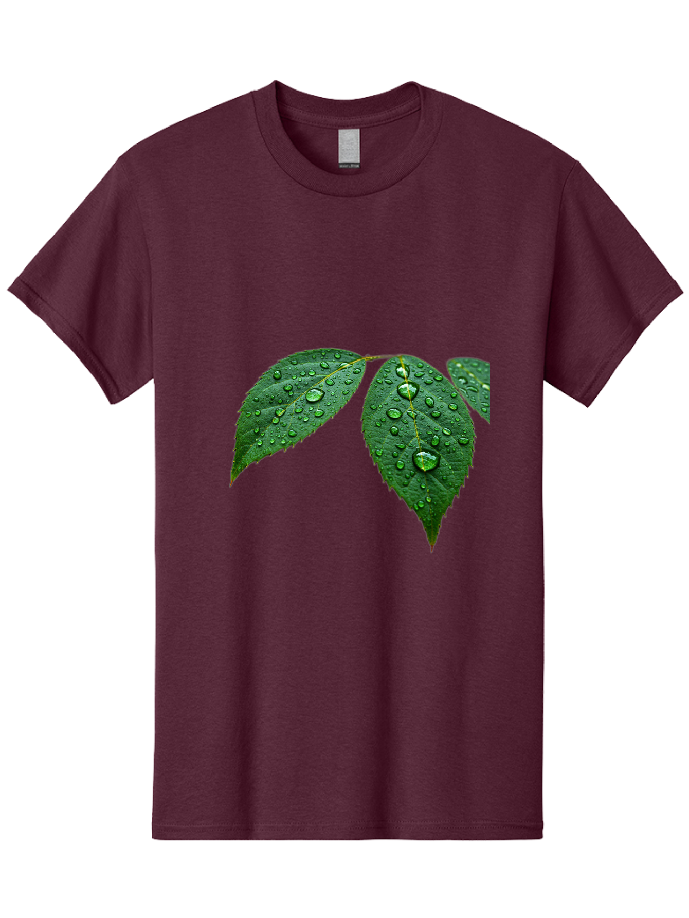 Leaves-With-Water-Droplets Men'S Graphic Tee, 100% Cotton, Comfortable Casual Summer Wear, Machine Washable, Vintage Camera, Old Camera, Antique Camera, Black Camera, Classic Photography, Photography Equipment, Nostalgic Device, Film Camera, Bak803