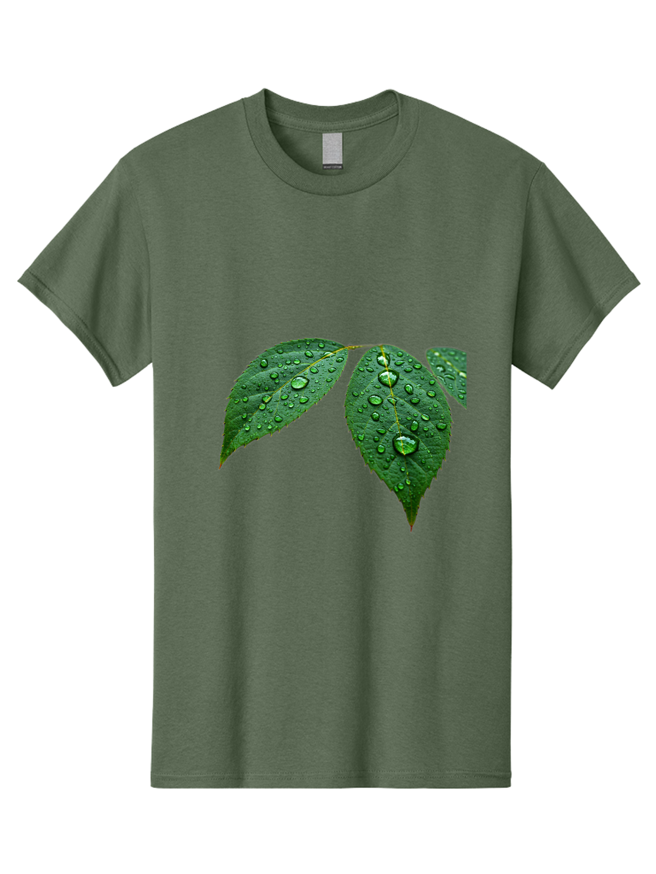 Leaves-With-Water-Droplets Men'S Graphic Tee, 100% Cotton, Comfortable Casual Summer Wear, Machine Washable, Vintage Camera, Old Camera, Antique Camera, Black Camera, Classic Photography, Photography Equipment, Nostalgic Device, Film Camera, Bak803