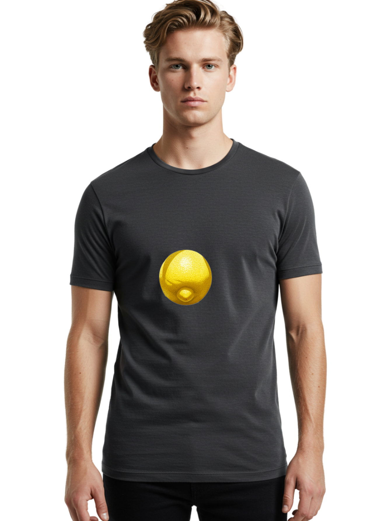 Lemon Men'S Graphic Tee, 100% Cotton, Comfortable Casual Summer Wear, Machine Washable, Vintage Camera, Old Camera, Antique Camera, Black Camera, Classic Photography, Photography Equipment, Nostalgic Device, Film Camera, Camera Art Bak809