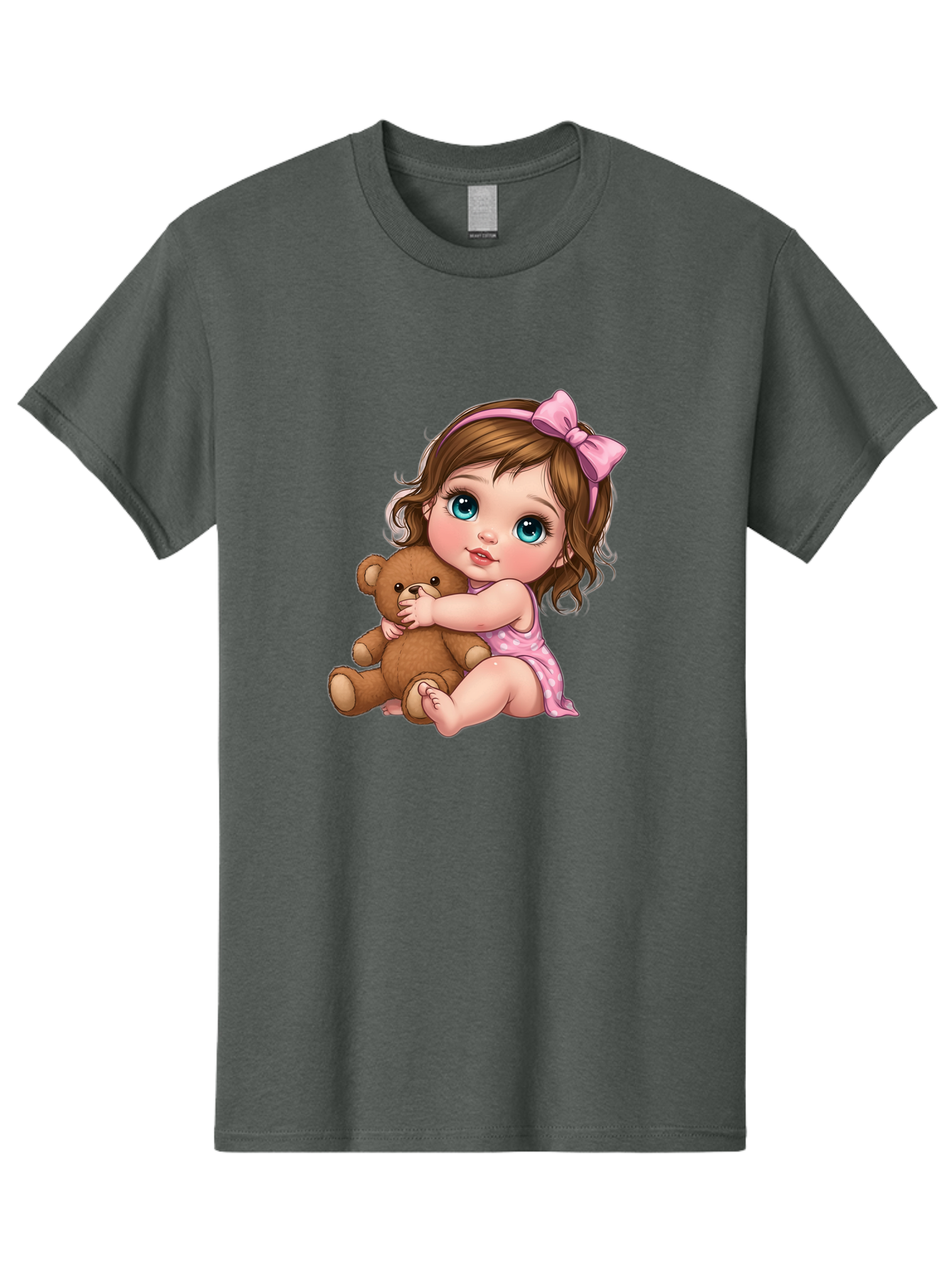Little-Girl-Hugging-Teddy-Bear Men'S Graphic Tee, 100% Cotton, Comfortable Casual Summer Wear, Machine Washable, Vintage Camera, Old Camera, Antique Camera, Black Camera, Classic Photography, Photography Equipment, Nostalgic Device, Bak821