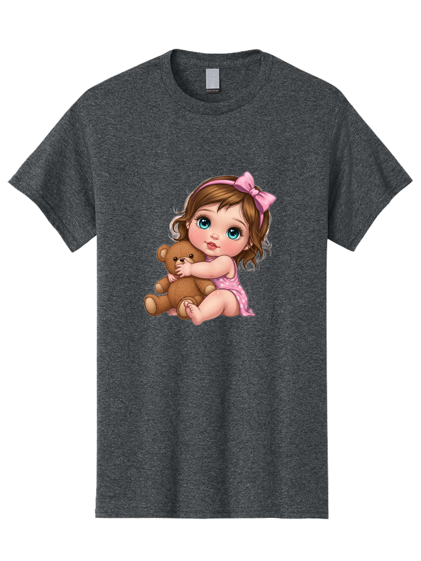 Little-Girl-Hugging-Teddy-Bear Men'S Graphic Tee, 100% Cotton, Comfortable Casual Summer Wear, Machine Washable, Vintage Camera, Old Camera, Antique Camera, Black Camera, Classic Photography, Photography Equipment, Nostalgic Device, Bak821
