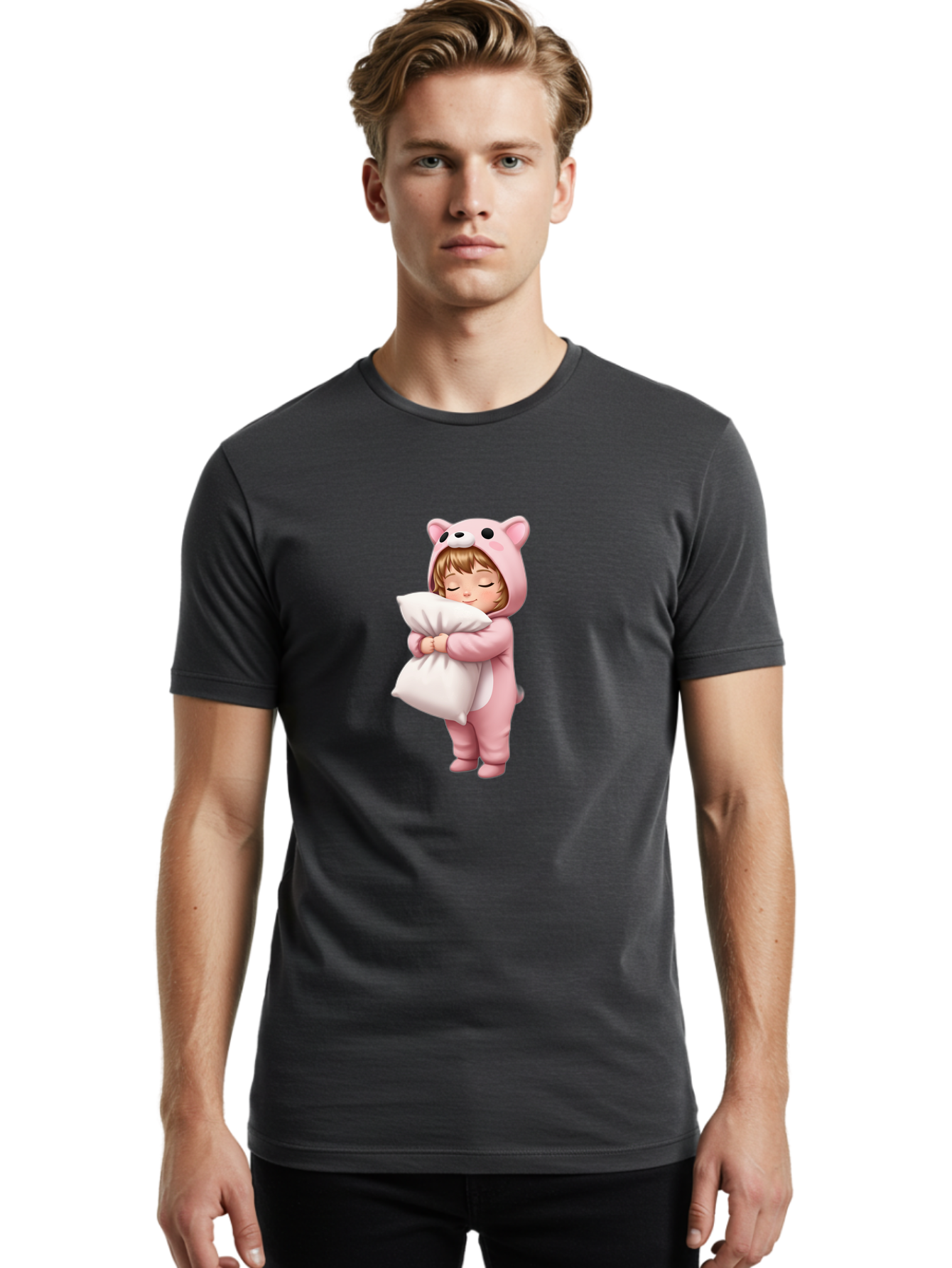 Little-Girl-In-Pig-Onesie Men'S Graphic Tee, 100% Cotton, Comfortable Casual Summer Wear, Machine Washable, Vintage Camera, Old Camera, Antique Camera, Black Camera, Classic Photography, Photography Equipment, Nostalgic Device, Film Camera, Bak822