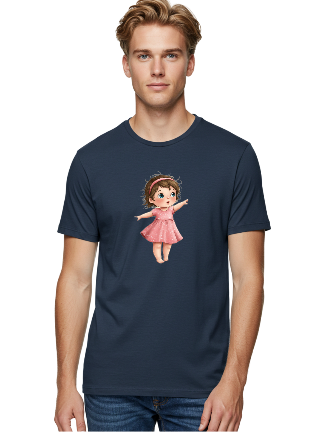 Little-Girl-Pink-Dress Men'S Graphic Tee, 100% Cotton, Comfortable Casual Summer Wear, Machine Washable, Vintage Camera, Old Camera, Antique Camera, Black Camera, Classic Photography, Photography Equipment, Nostalgic Device, Film Camera, Bak823